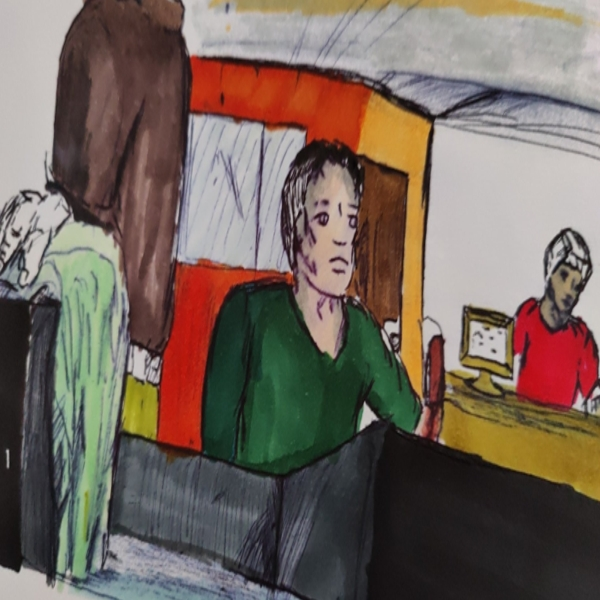 Inked path: Mentally depending on the Connection,  Amongst the frames, away-ink, comic art, comic strips, inkedpath, late to the party, puzzlement, Quibbles of the scribbles, the clone did it, used or not, webcomic