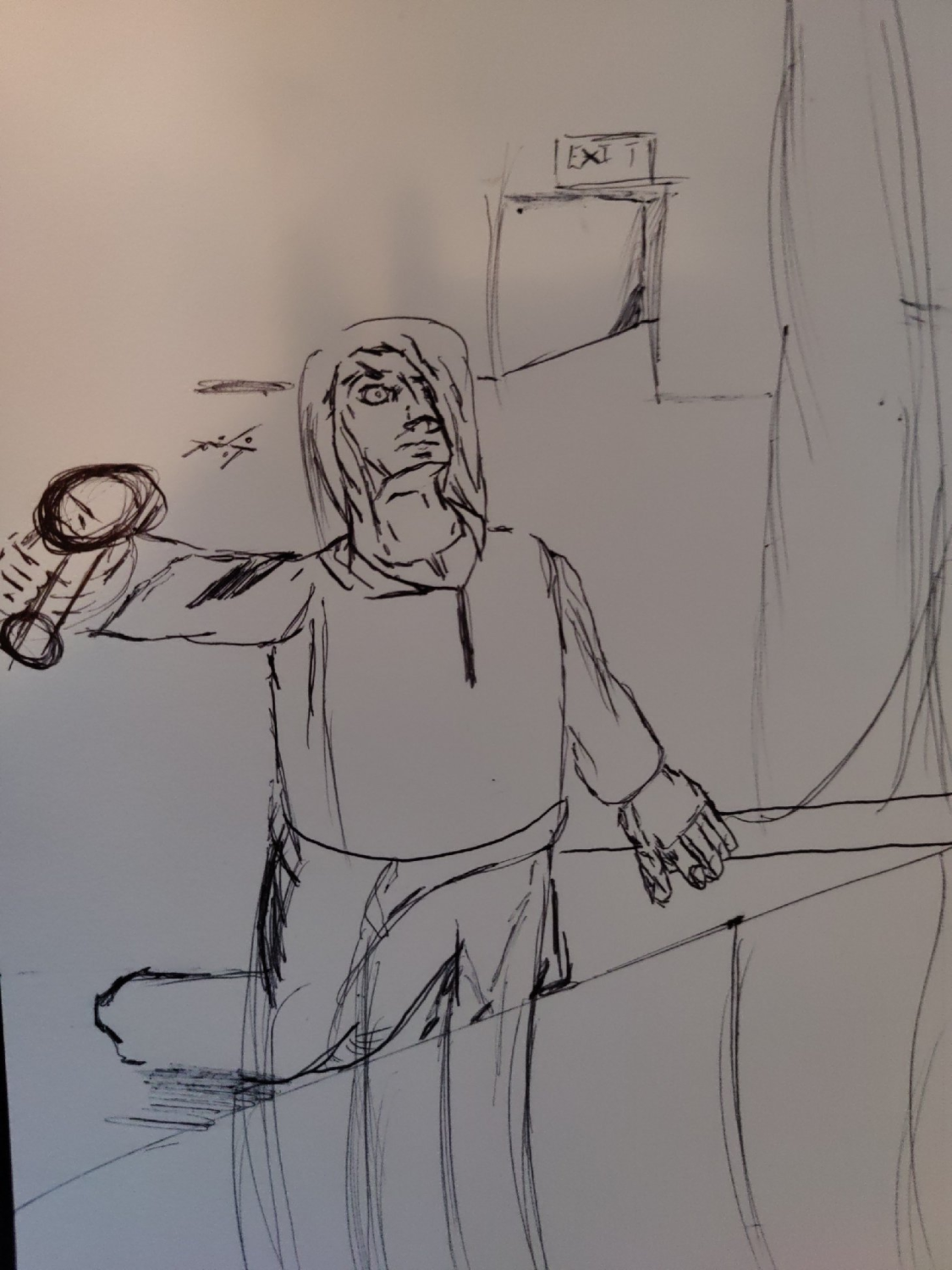 Inked Path: A flip over, see how it...,  Amongst the frames, away-ink, comic art, comic strips, inkedpath, late to the party, puzzlement, Quibbles of the scribbles, the clone did it, used or not, webcomic