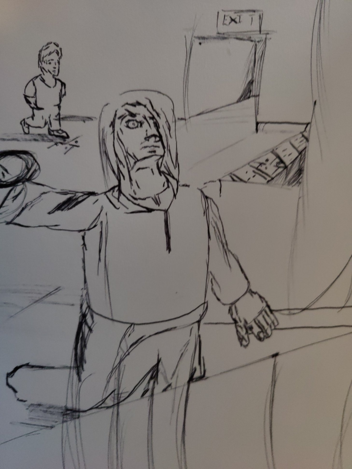 Inked Path: A flip over, see how it...,  Amongst the frames, away-ink, comic art, comic strips, inkedpath, late to the party, puzzlement, Quibbles of the scribbles, the clone did it, used or not, webcomic