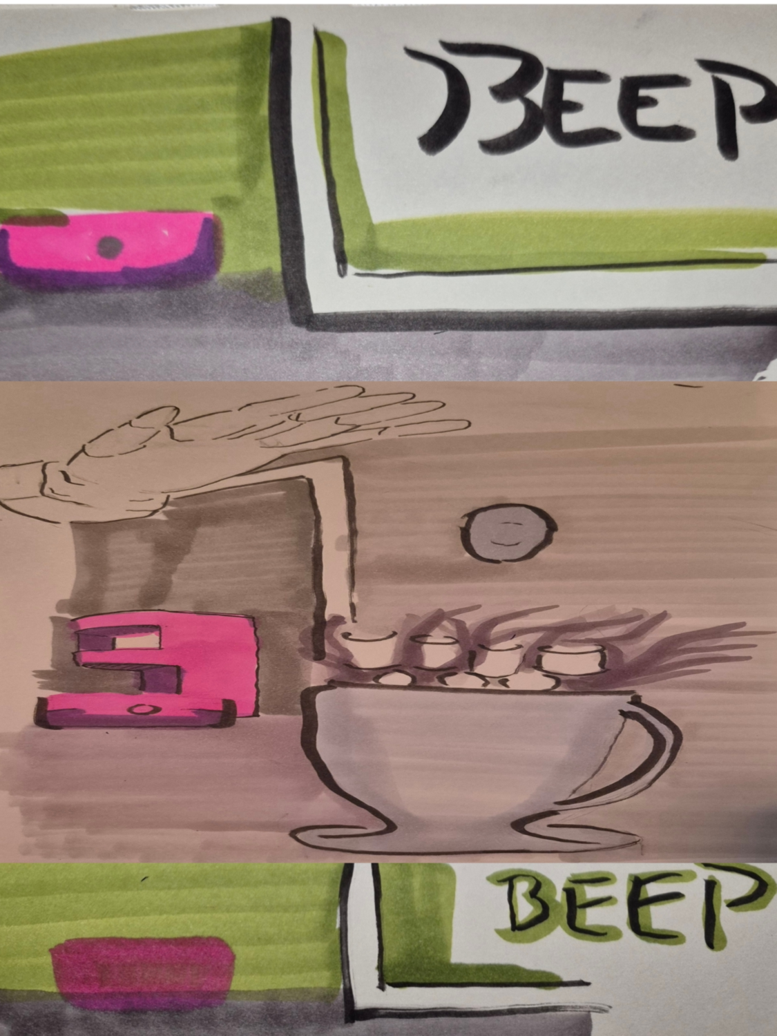 Inked path: A shadow flashed of the past, comic art, comic strips, inkedpath, late to the party, puzzlement, Quibbles of the scribbles, the clone did it, used or not, webcomic.