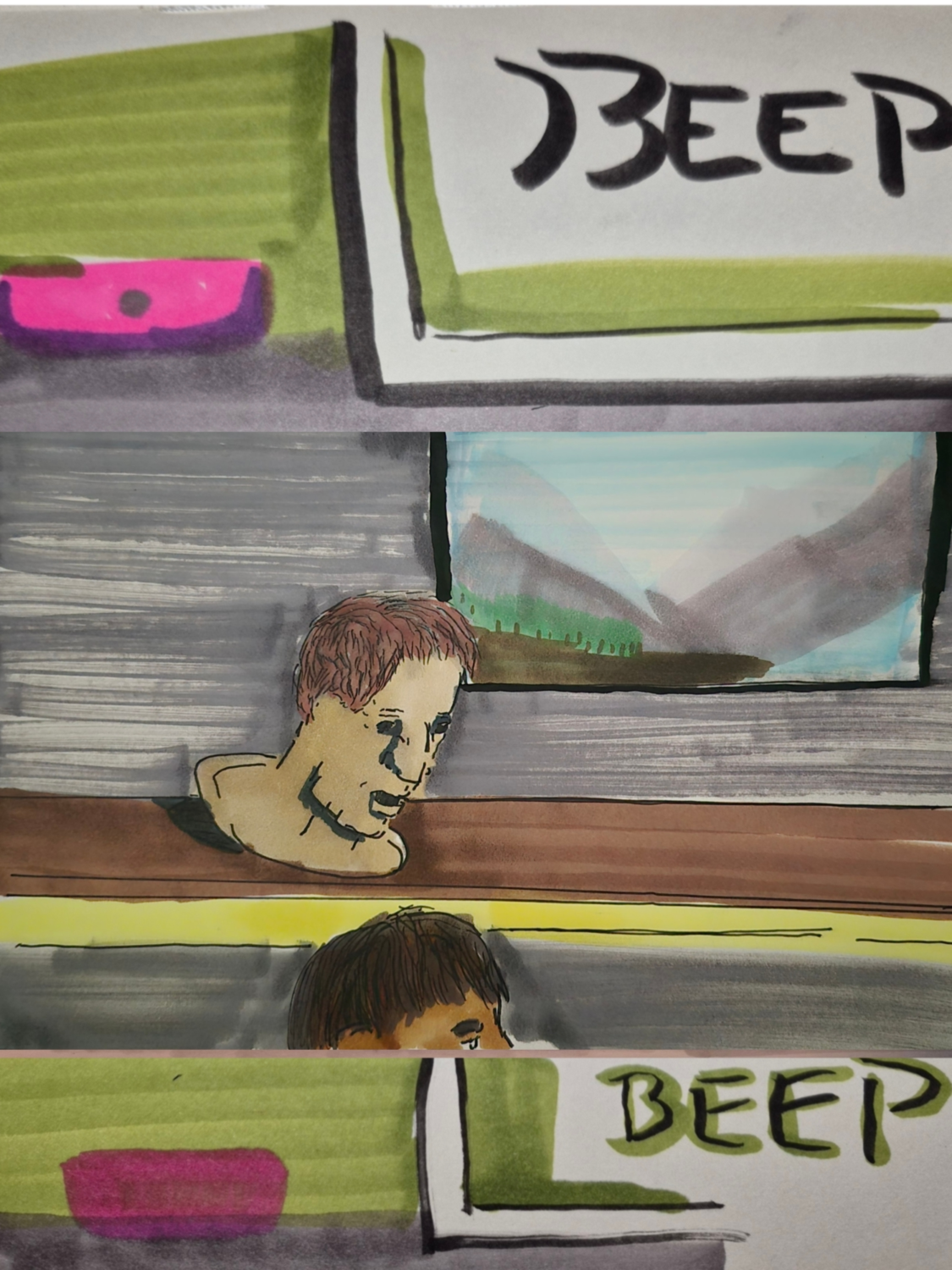 Inked path: Two Crowns Faced to The Crowd, comic art, comic strips, inkedpath, late to the party, puzzlement, Quibbles of the scribbles, the clone did it, used or not, webcomic.