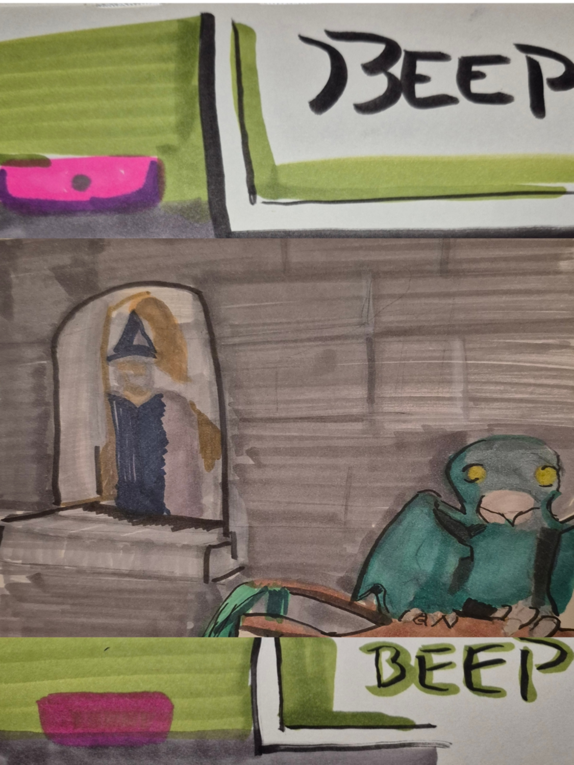 Inked Path: Wait, it was a different line, right?, comic art, comic strips, inkedpath, late to the party, puzzlement, Quibbles of the scribbles, the clone did it, used or not, webcomic.