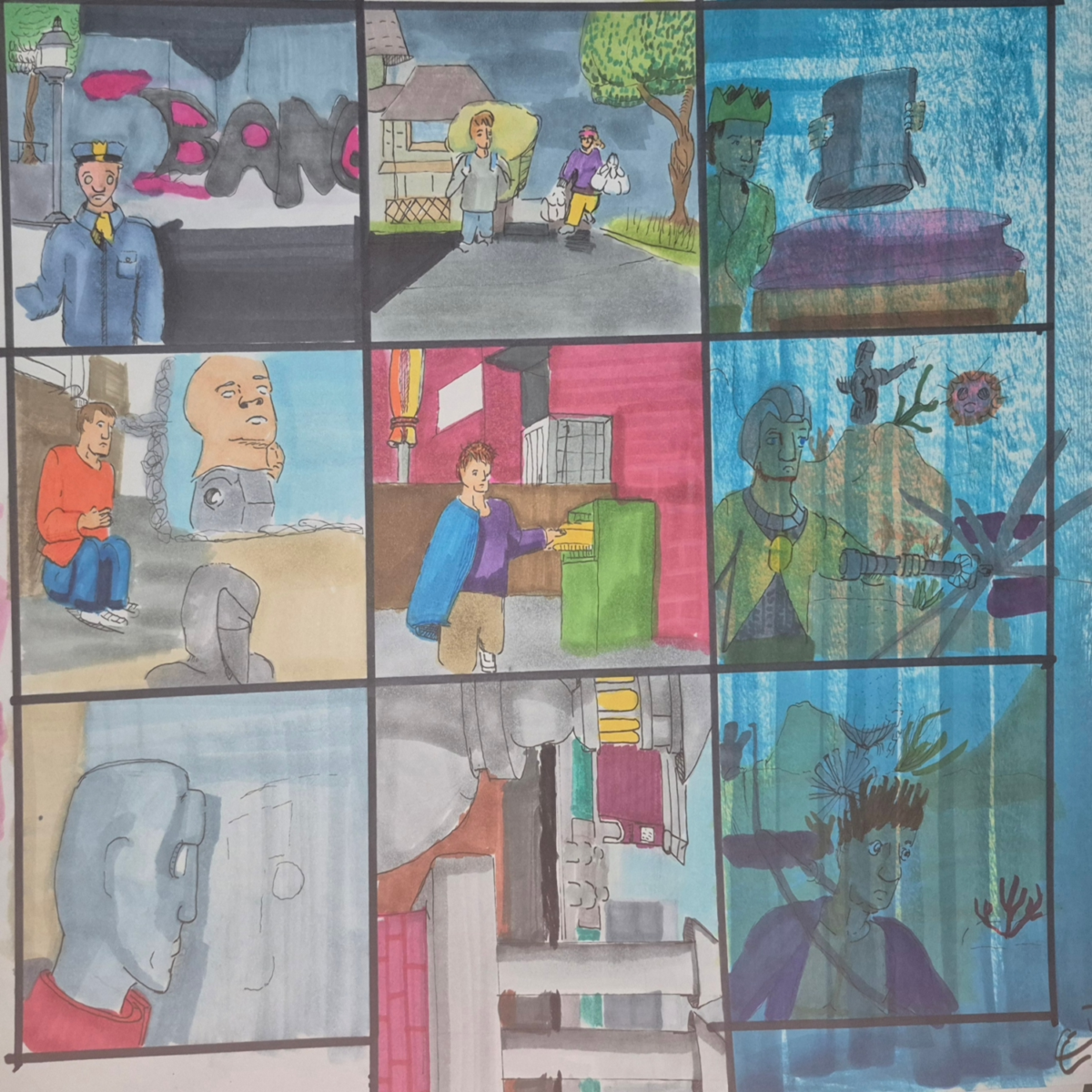 Inked Path: Wait, it was a different line, right?, comic art, comic strips, inkedpath, late to the party, puzzlement, Quibbles of the scribbles, the clone did it, used or not, webcomic.