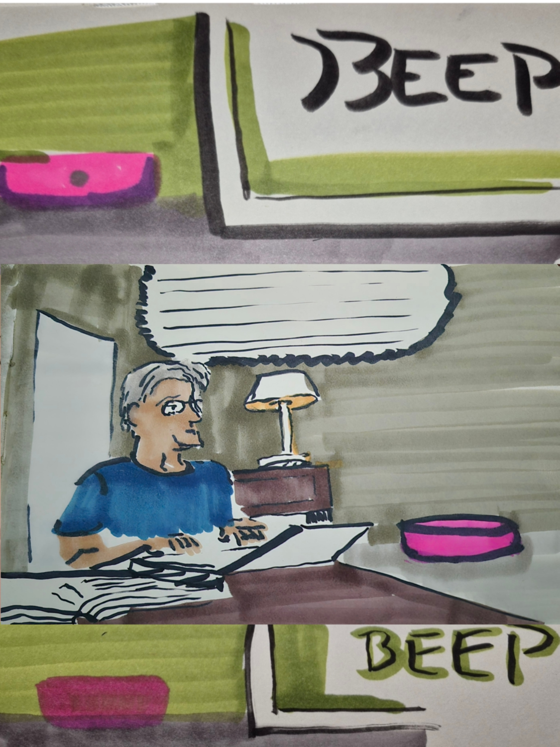 Inked Path: A murky depth and foggy view brings to mind, right?, comic art, comic strips, inkedpath, late to the party, puzzlement, Quibbles of the scribbles, the clone did it, used or not, webcomic.