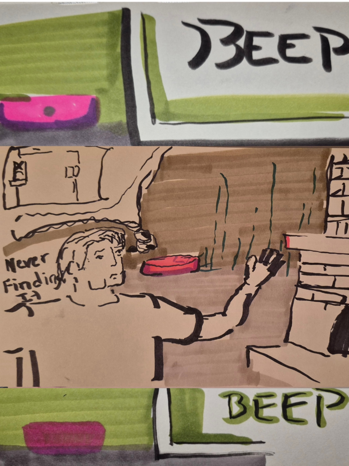 Inked Path: Negatives stacking, how to clear, comic art, comic strips, inkedpath, Quibbles of the scribbles, the clone did it, webcomic, Away-ink, Late to the party, puzzlement, used or not