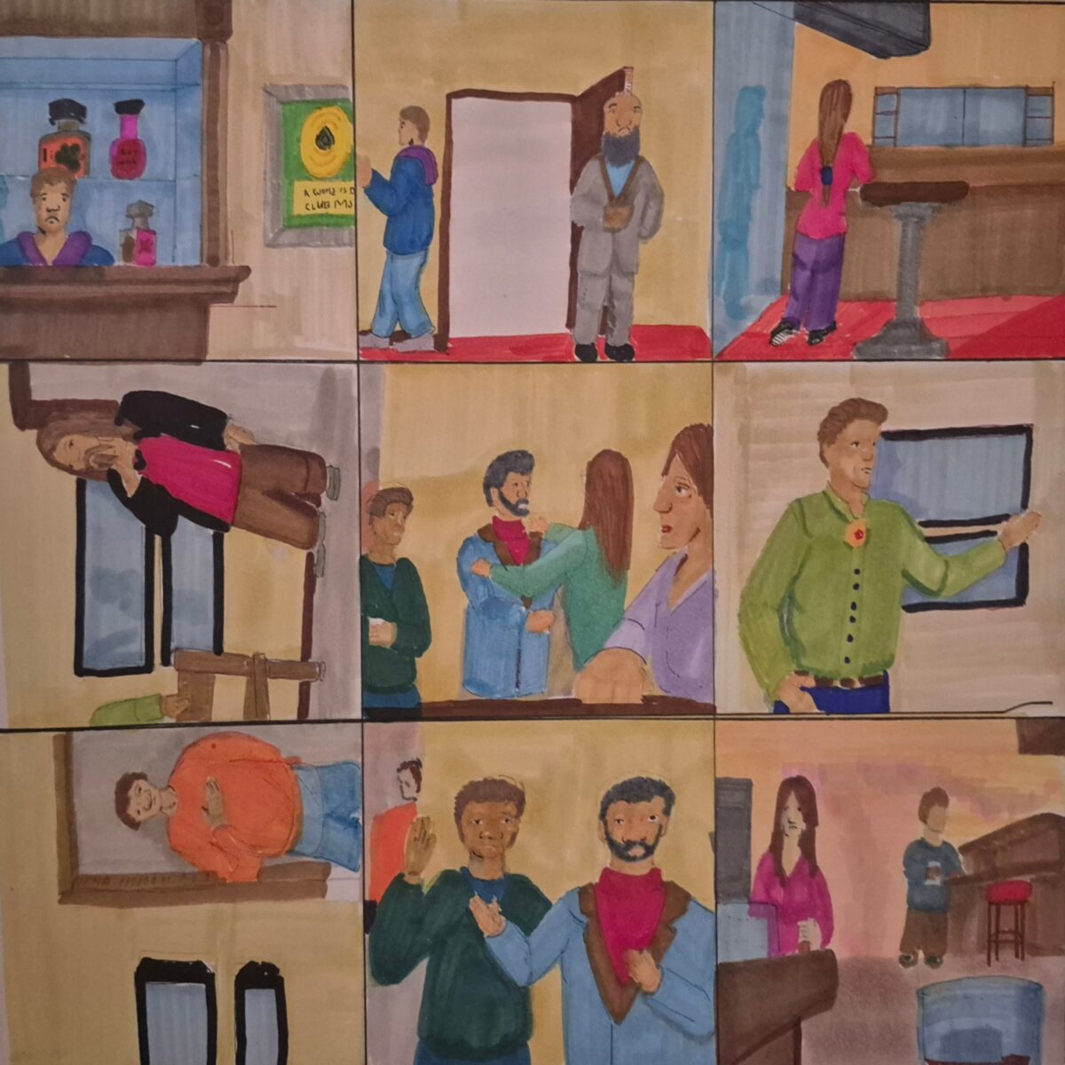 are added to give the comics a bit of a punch-up in the work presented. The walk and talk ends with the conspiracy theory of the camera flowers being used. While the testing for the pet was pushed to the limit in a cyclorama.