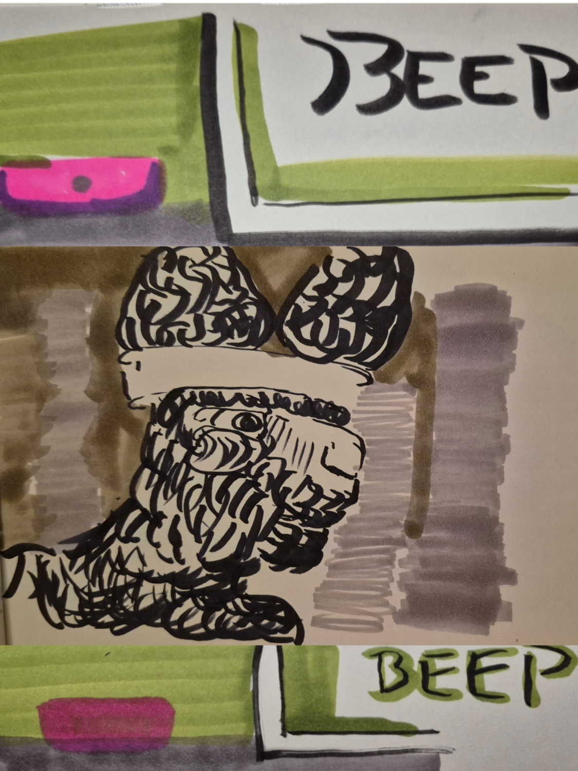 Inked Path: The flame of the rage is caged, how to clear, comic art, comic strips, inkedpath, Quibbles of the scribbles, the clone did it, webcomic, Away-ink, Late to the party, puzzlement, used or not