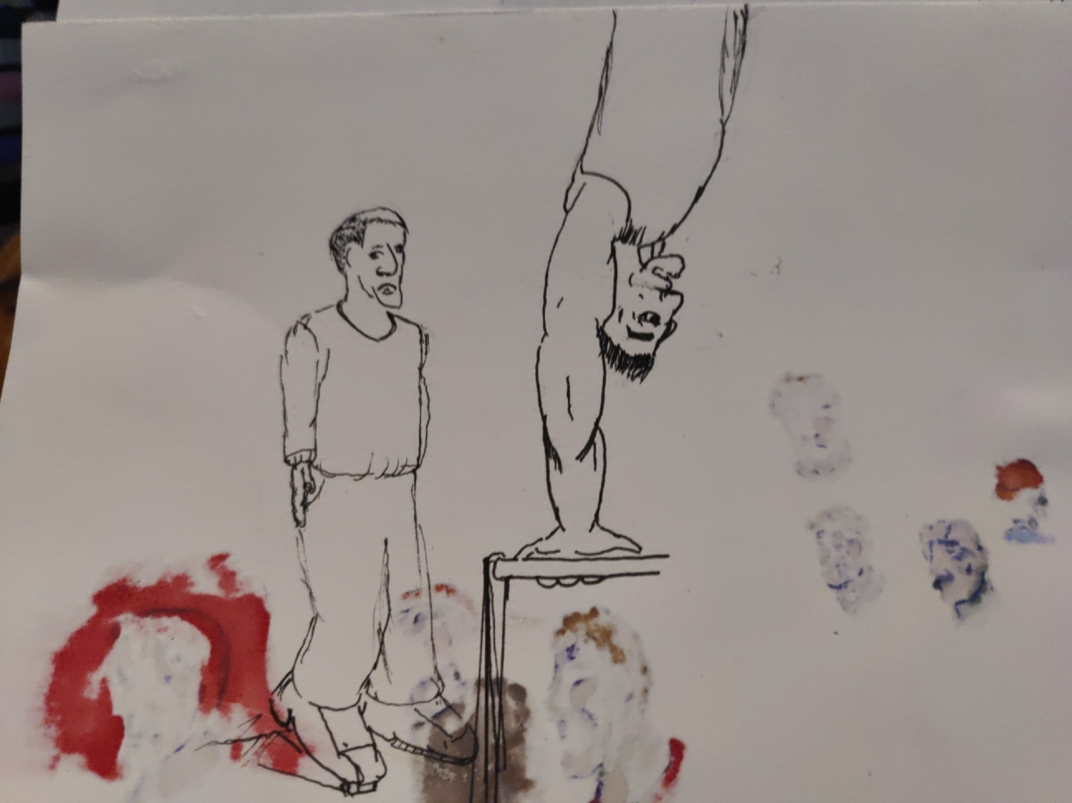 Inked path: Two Crowns Faced to The Crowd, comic art, comic strips, inkedpath, late to the party, puzzlement, Quibbles of the scribbles, the clone did it, used or not, webcomic.