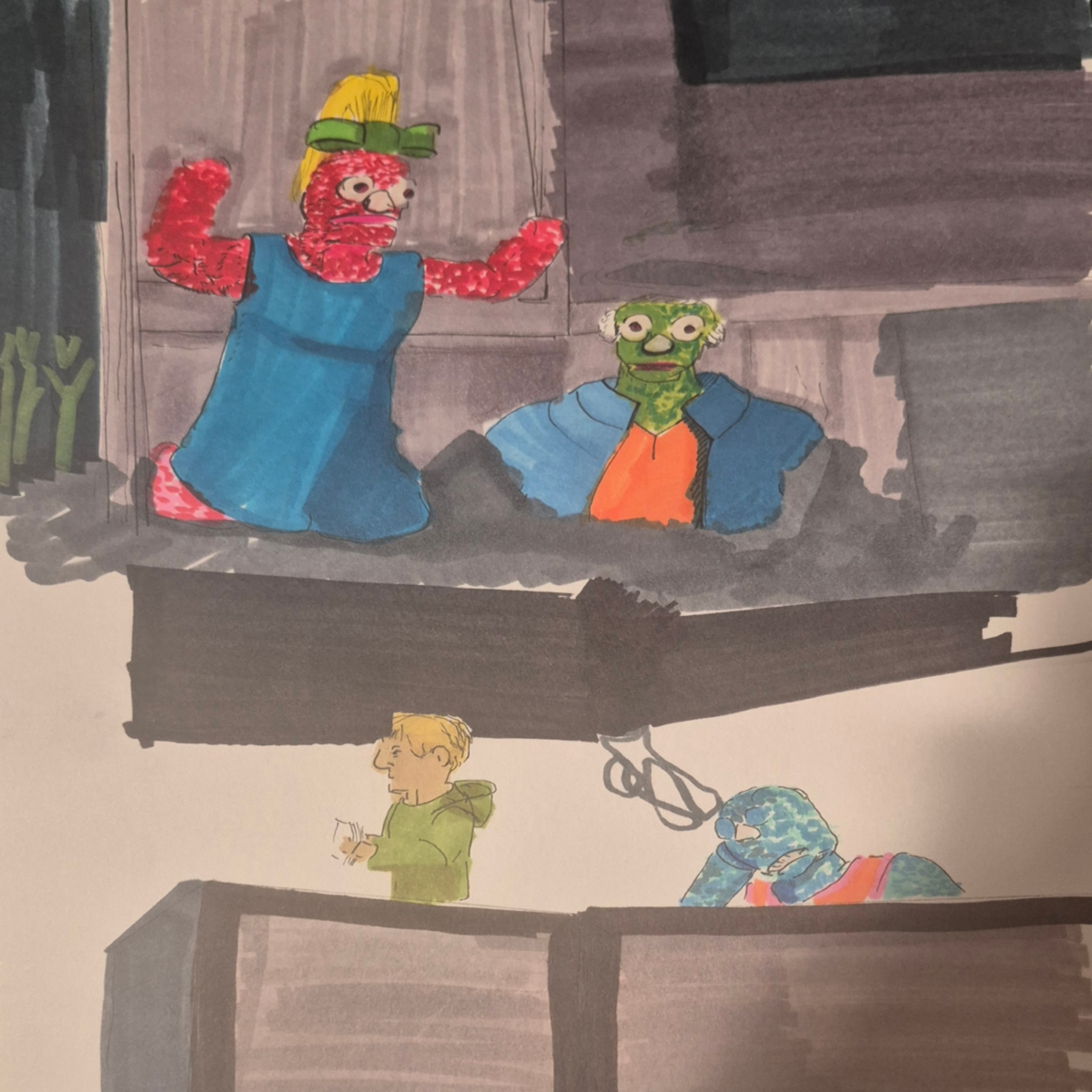 Inked Path: Wait, it was a different line, right?, comic art, comic strips, inkedpath, late to the party, puzzlement, Quibbles of the scribbles, the clone did it, used or not, webcomic.