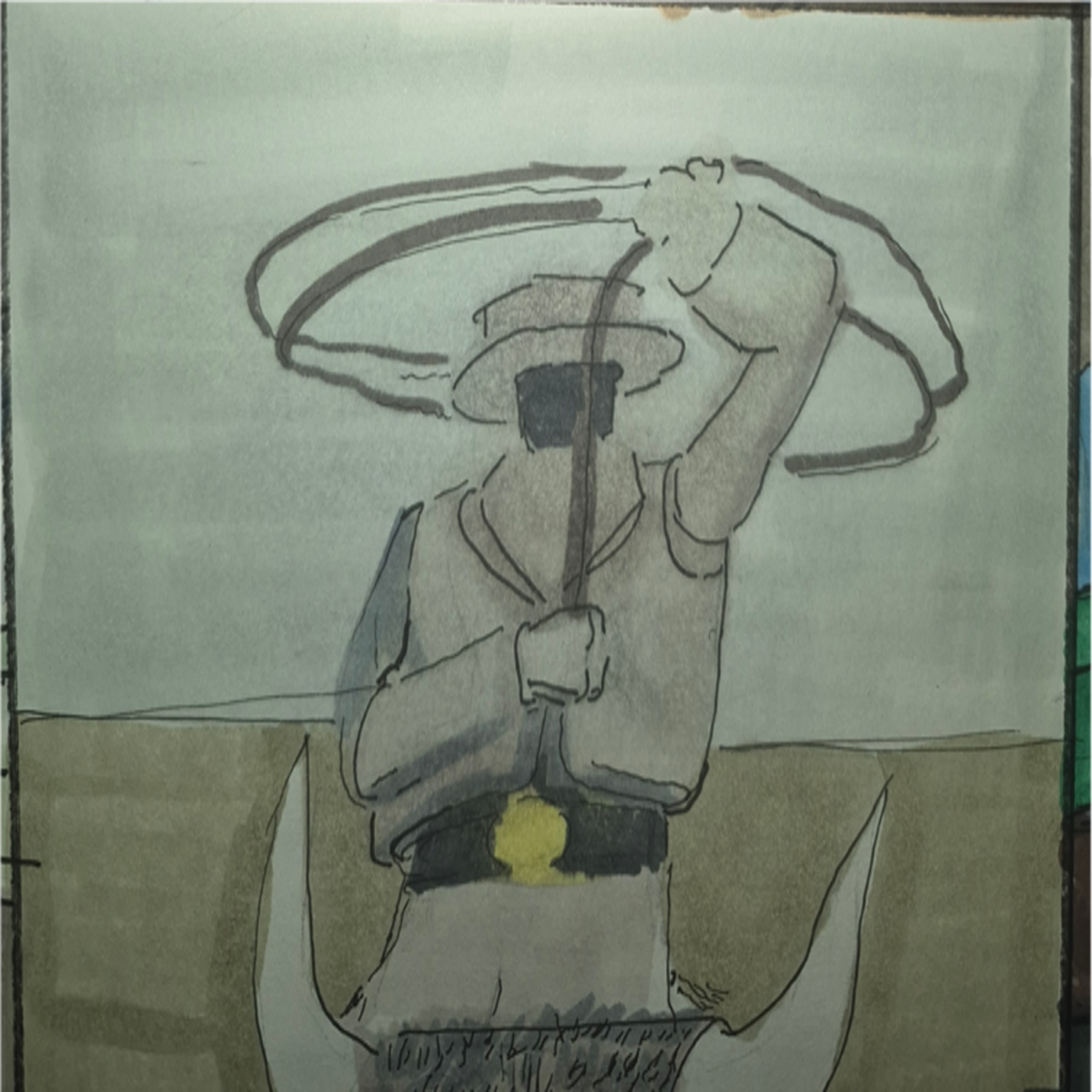 Inked path: A crazed thinking or a path. - web comic strip entry of - Away-Ink Becoming the clown bonkers