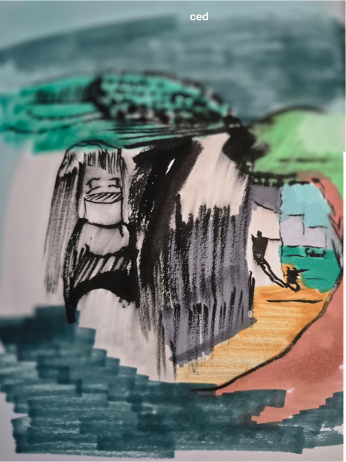 Inked path:  How is a Tunnel, Strings One Guided Path?
Amongst the frames, away-ink, comic art, comic strips, inkedpath, late to the party, puzzlement, Quibbles of the scribbles, the clone did it, used or not, webcomic