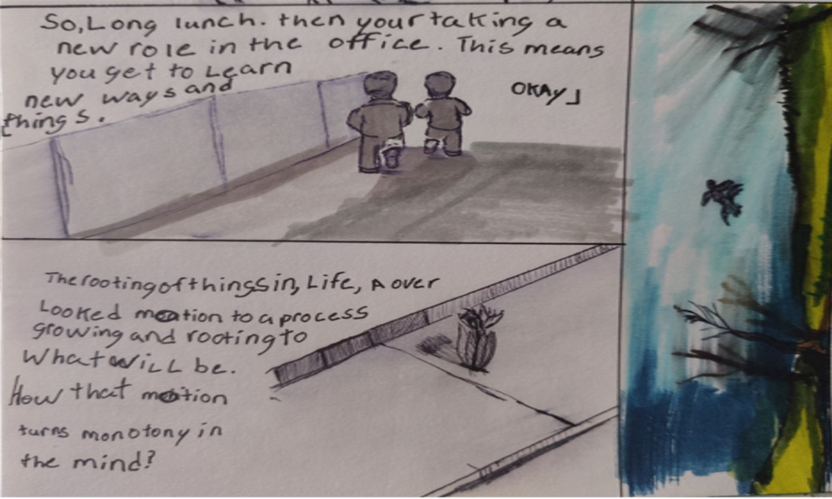 Comic entries of the away forward ink the path