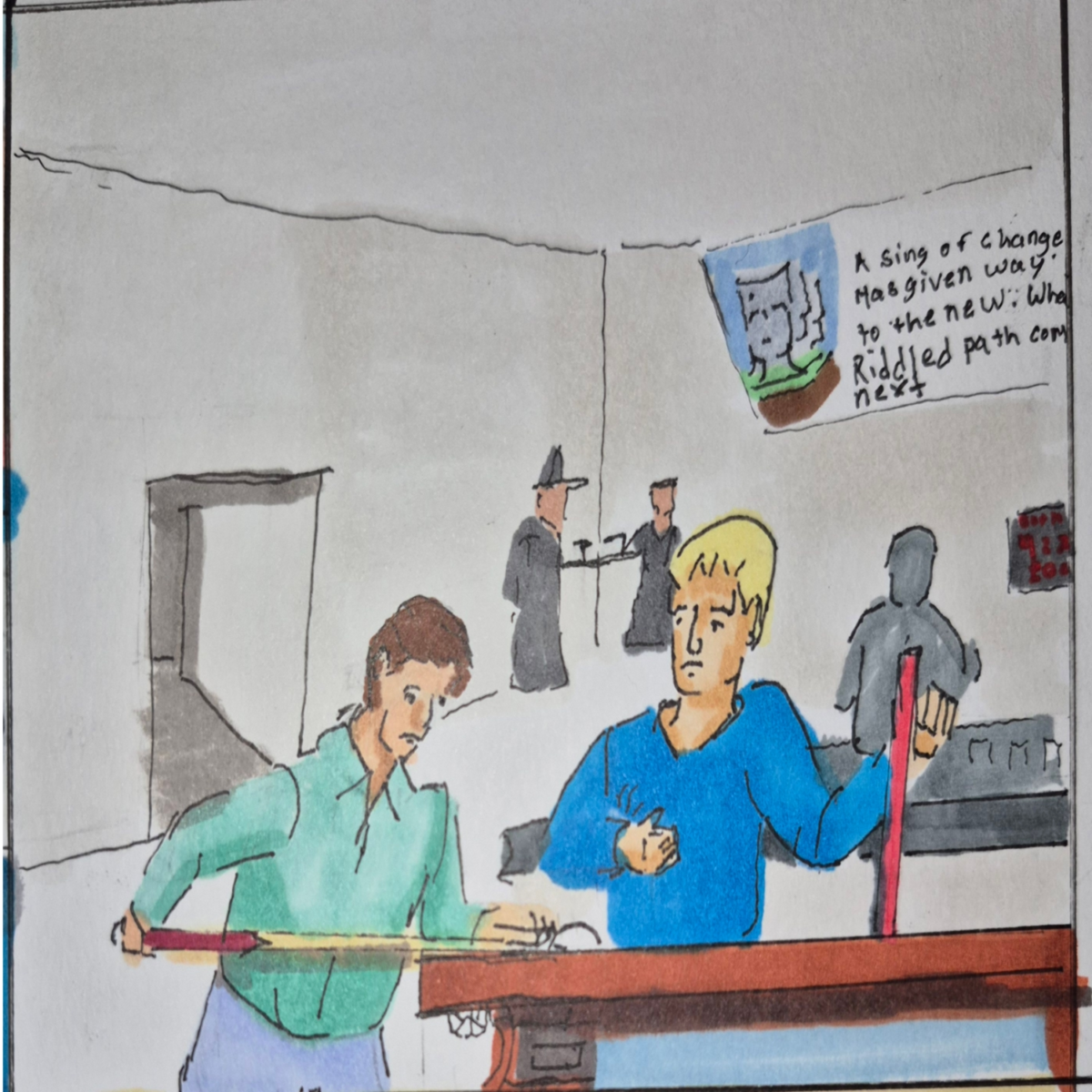 Inked path: The move makes a massive difference.
Amongst the frames, away-ink, comic art, comic strips, inkedpath, late to the party, puzzlement, Quibbles of the scribbles, the clone did it, used or not, webcomic