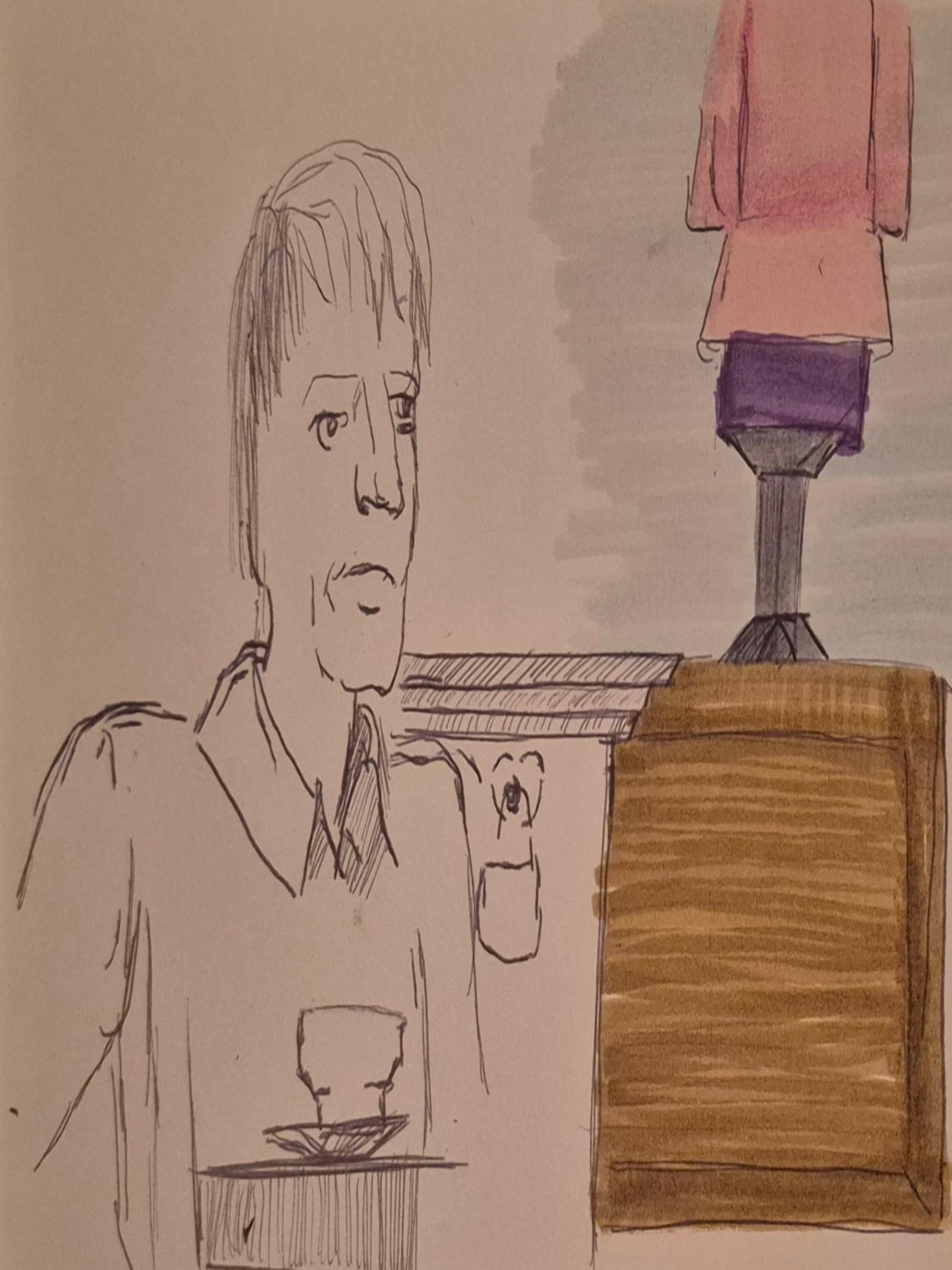 A inked image used to build a tour of the pieces present in the normal context