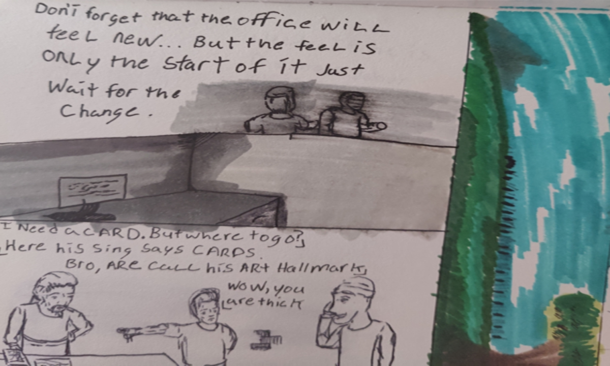 Comic entries of the away forward ink the path