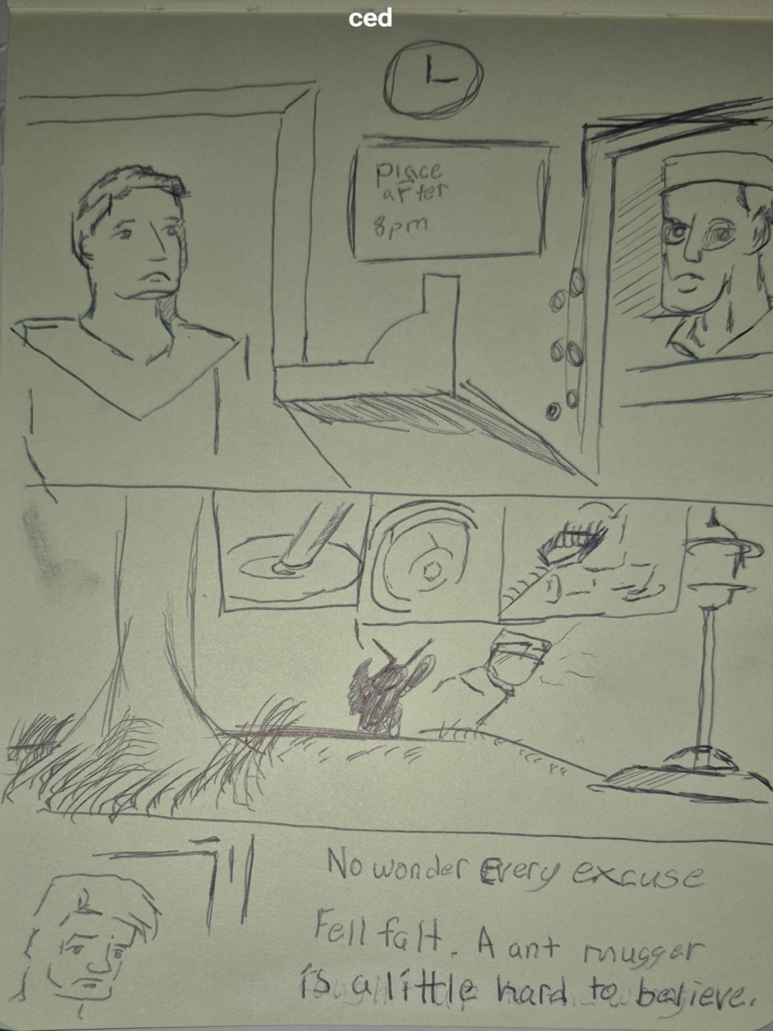 Inked Path: A flip over, see how it...,  Amongst the frames, away-ink, comic art, comic strips, inkedpath, late to the party, puzzlement, Quibbles of the scribbles, the clone did it, used or not, webcomic