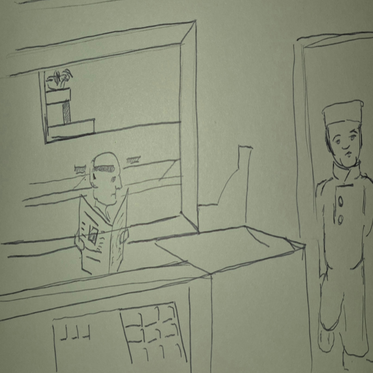 Inked path: Catalyzes without suppressibility,  Amongst the frames, away-ink, comic art, comic strips, inkedpath, late to the party, puzzlement, Quibbles of the scribbles, the clone did it, used or not, webcomic