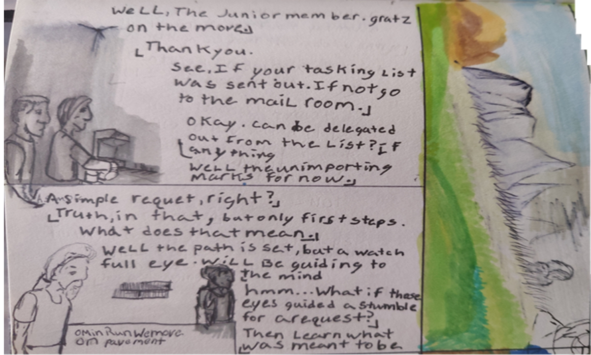 Comic entries of the away forward ink the path