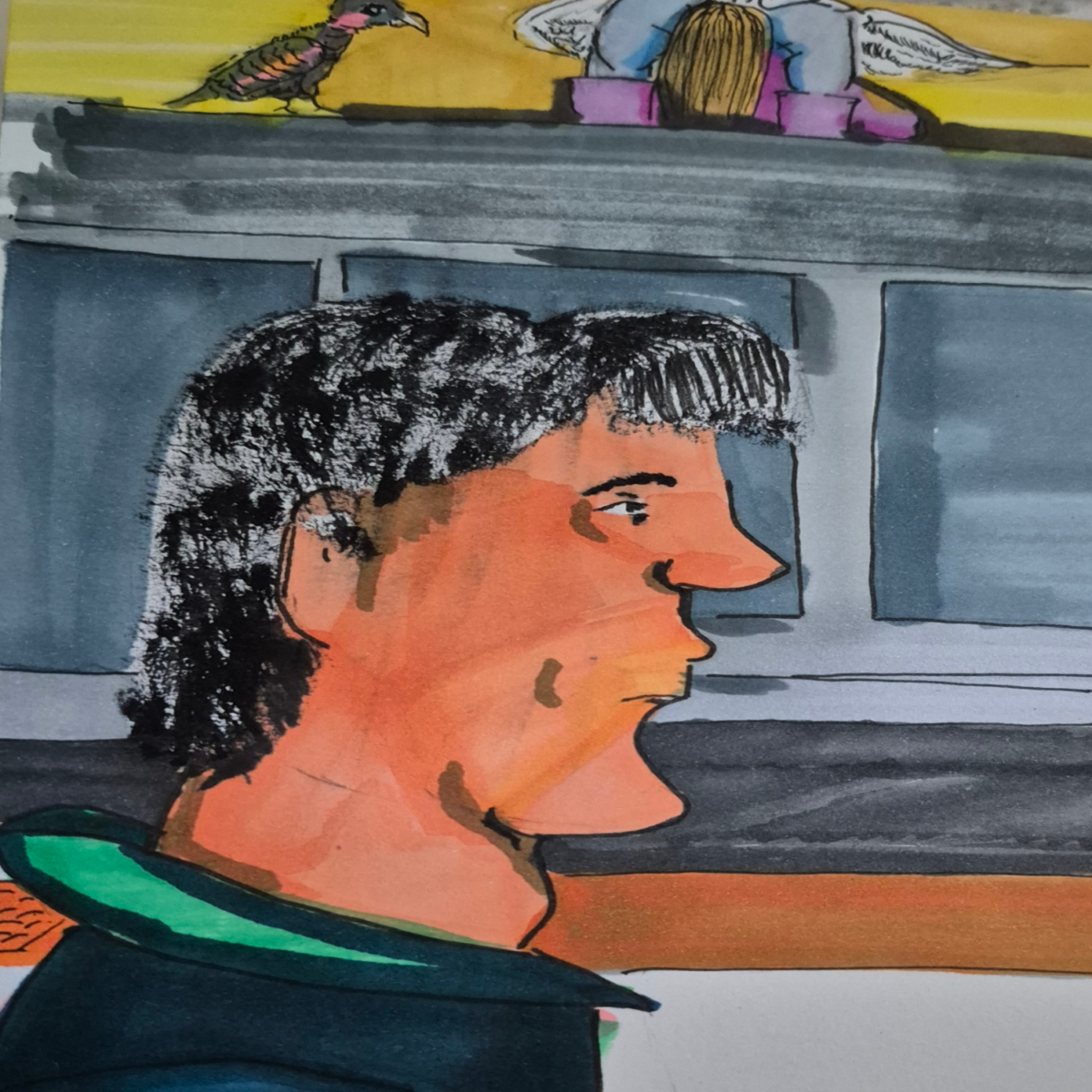 Inked Path: Appearance is adequate even when frightened.,  Amongst the frames, away-ink, comic art, comic strips, inkedpath, late to the party, puzzlement, Quibbles of the scribbles, the clone did it, used or not, webcomic