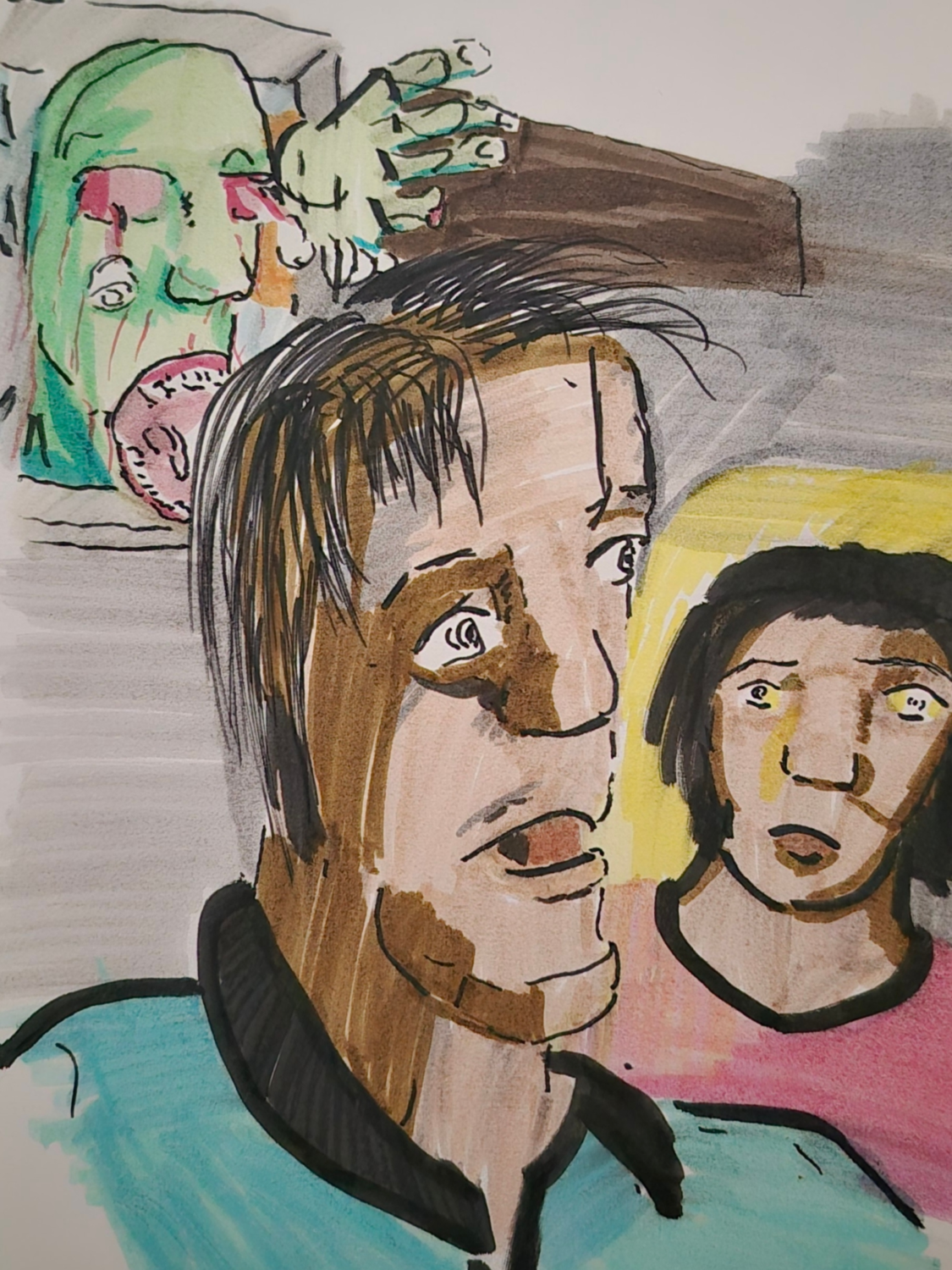 A inked image used to build a tour of the pieces present in the normal context