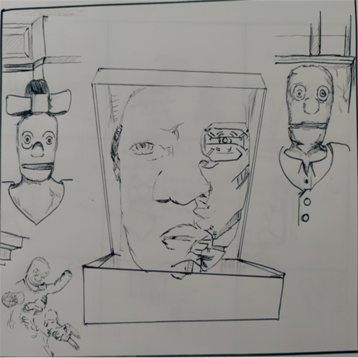 Inked path:  How is a Tunnel, Strings One Guided Path?
Amongst the frames, away-ink, comic art, comic strips, inkedpath, late to the party, puzzlement, Quibbles of the scribbles, the clone did it, used or not, webcomic