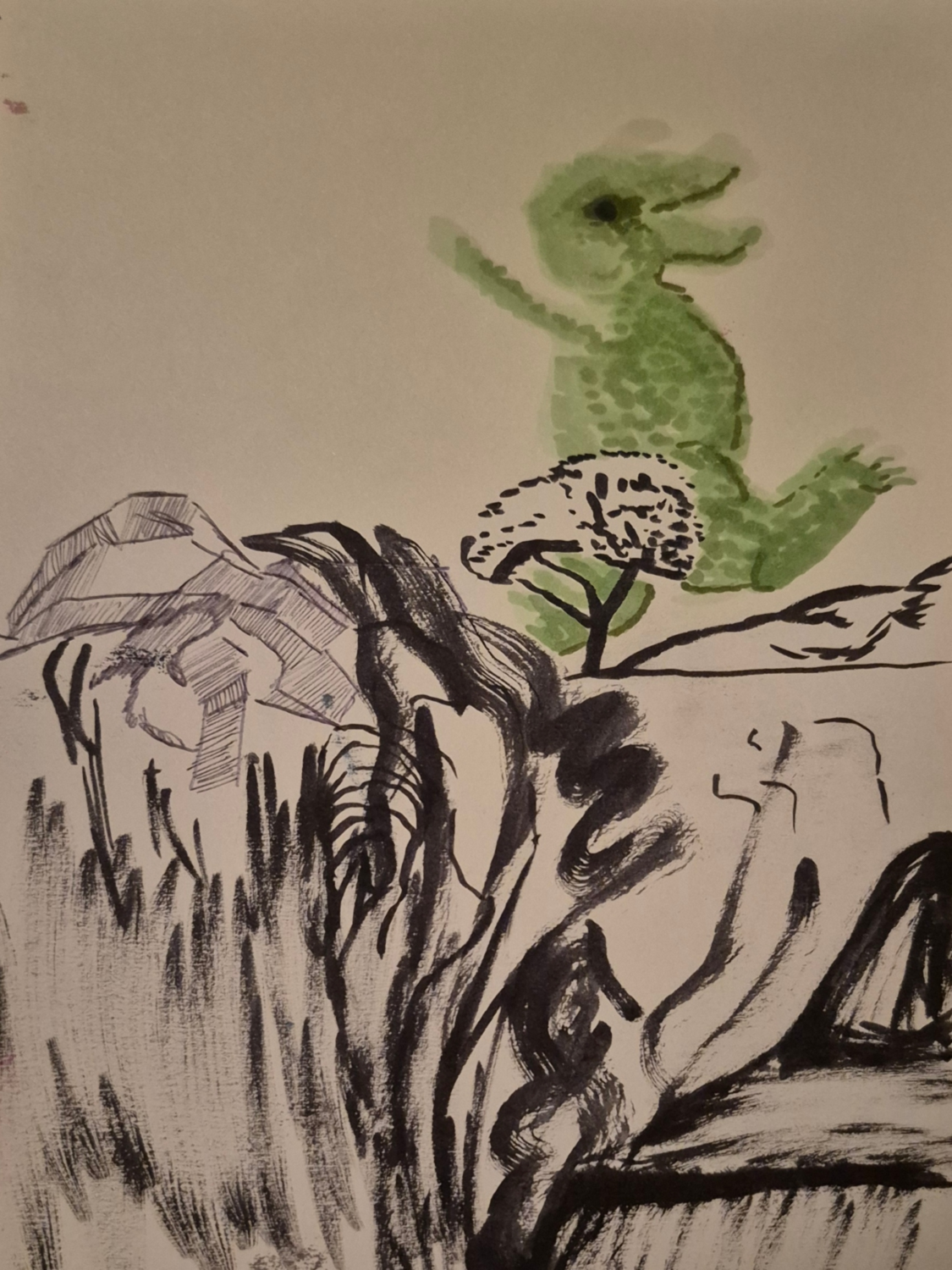 Inked Path: A cloning of old framing,  Amongst the frames, away-ink, comic art, comic strips, inkedpath, late to the party, puzzlement, Quibbles of the scribbles, the clone did it, used or not, webcomic