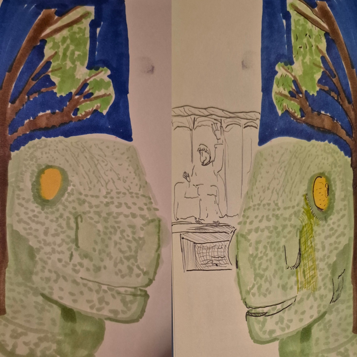 Inked Path: A Bad Bunny Super Dancing Clone, comic art, comic strips, inkedpath, late to the party, puzzlement, Quibbles of the scribbles, the clone did it, used or not, webcomic.