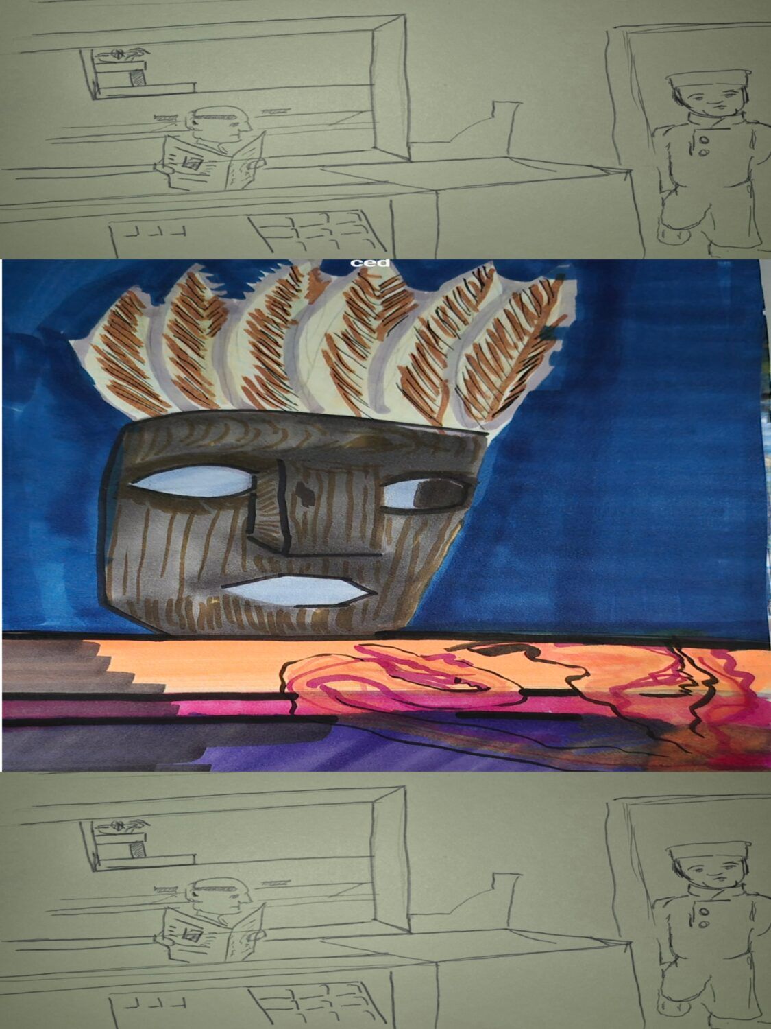 Inked Path: Black and White Twisting the Truth,  Amongst the frames, away-ink, comic art, comic strips, inkedpath, late to the party, puzzlement, Quibbles of the scribbles, the clone did it, used or not, webcomic