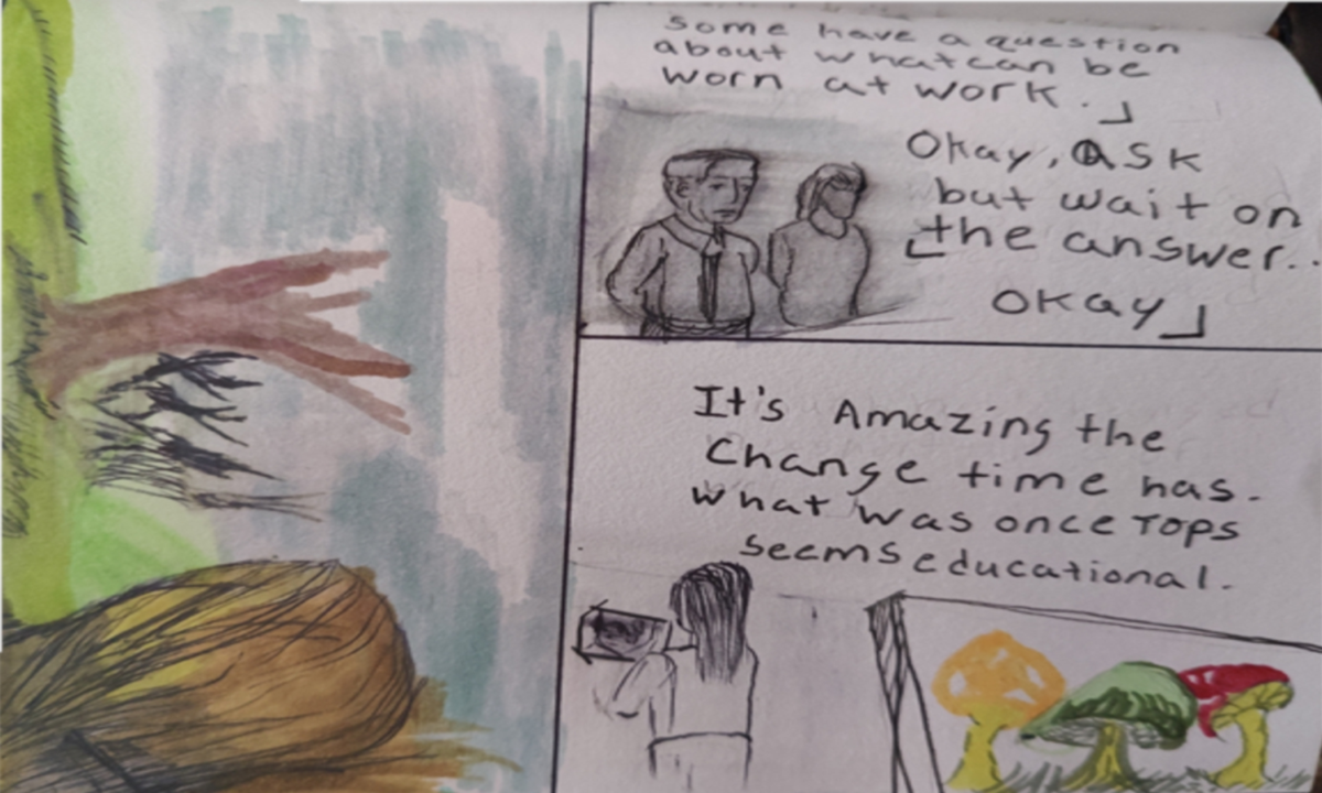 Comic entries of the away forward ink the path