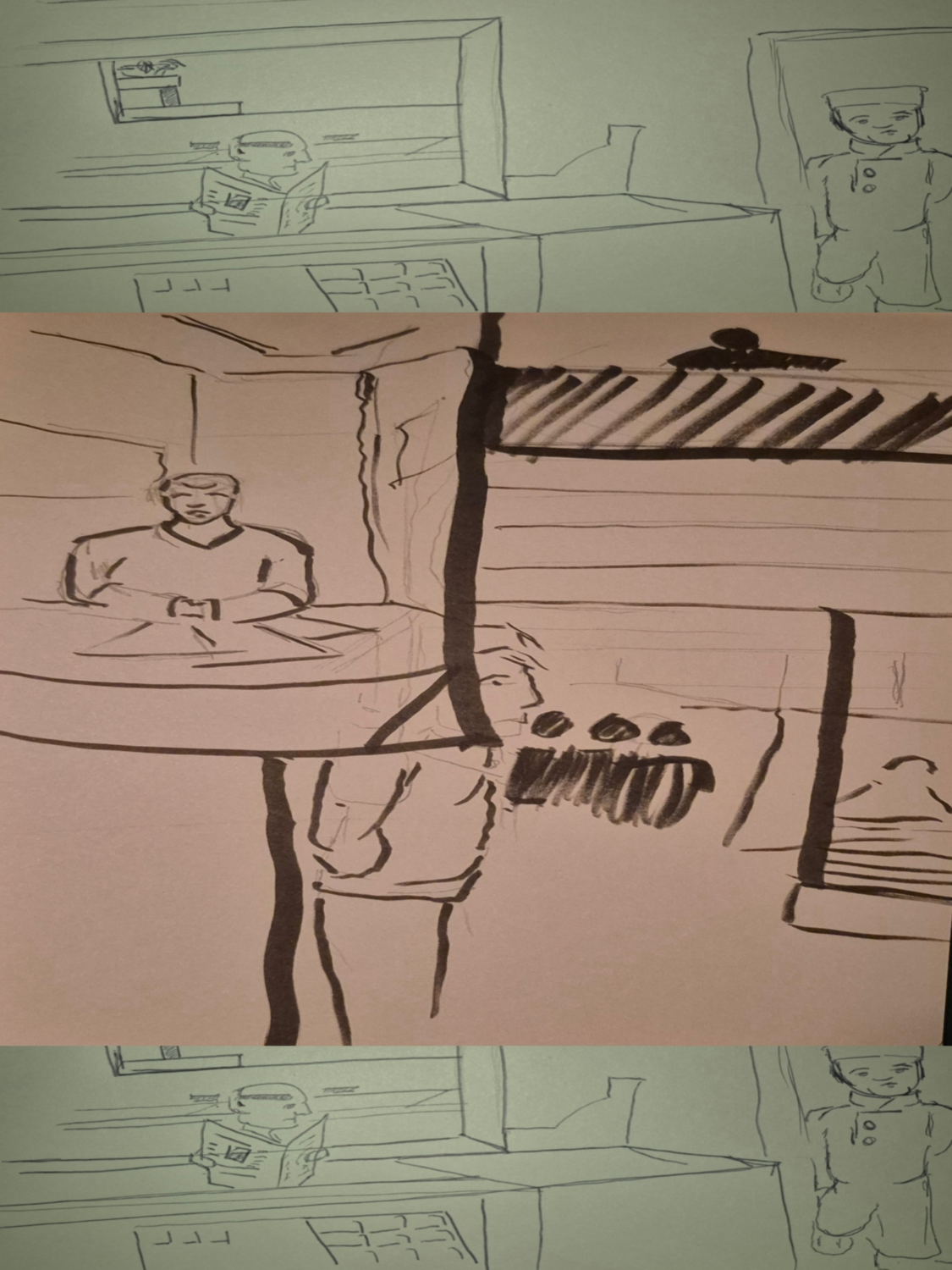 Inked Path: Unmoved by the botanical arrangement’s allure, comic art, comic strips, inkedpath, late to the party, puzzlement, Quibbles of the scribbles, the clone did it, used or not, webcomic