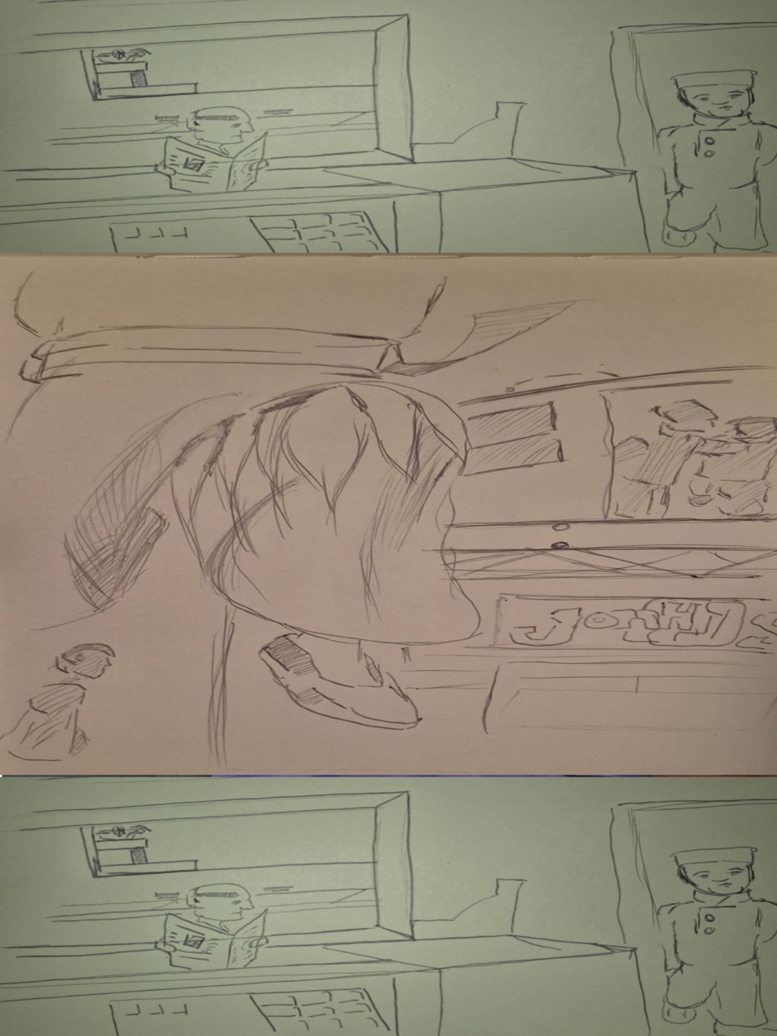 Inked Path: A Bad Bunny Super Dancing Clone, comic art, comic strips, inkedpath, late to the party, puzzlement, Quibbles of the scribbles, the clone did it, used or not, webcomic.