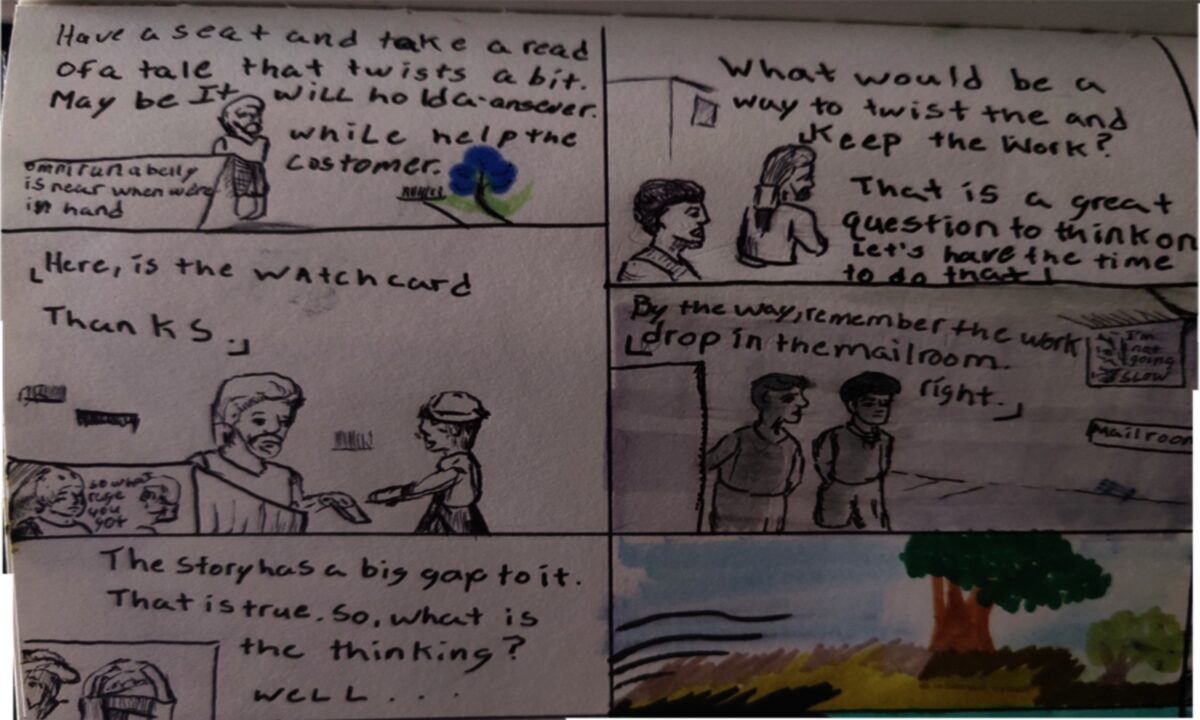 Comic entries of the away forward ink the path