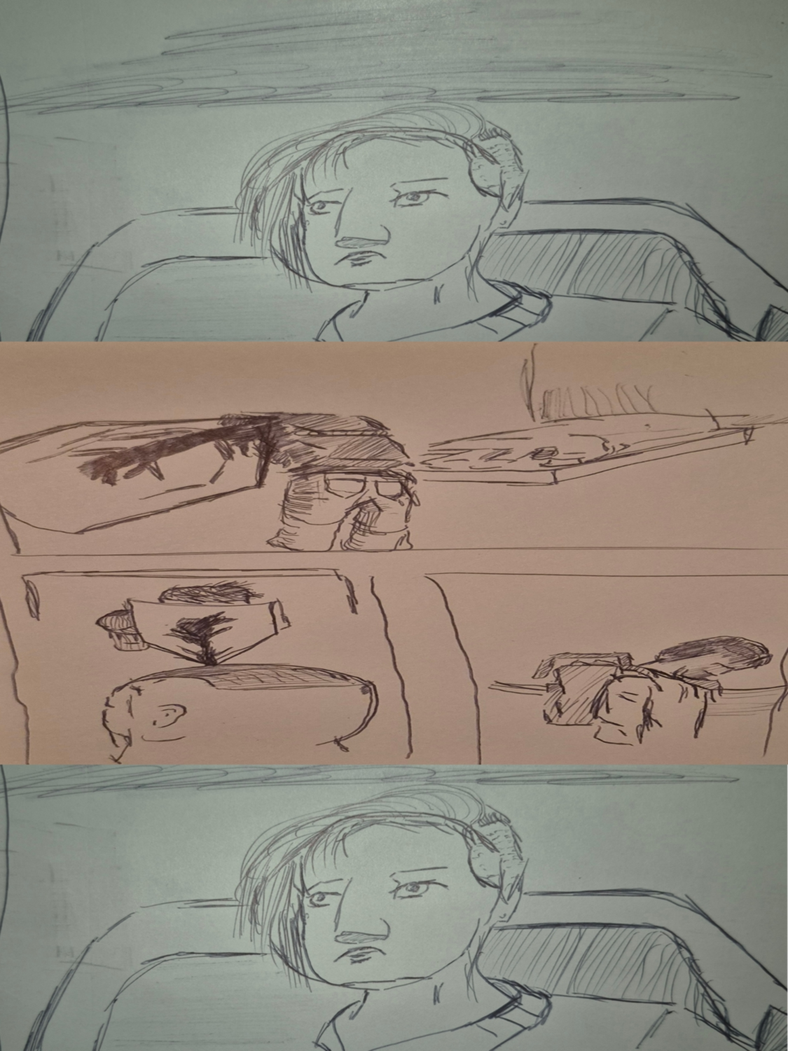 Inked path: Two Crowns Faced to The Crowd, comic art, comic strips, inkedpath, late to the party, puzzlement, Quibbles of the scribbles, the clone did it, used or not, webcomic.