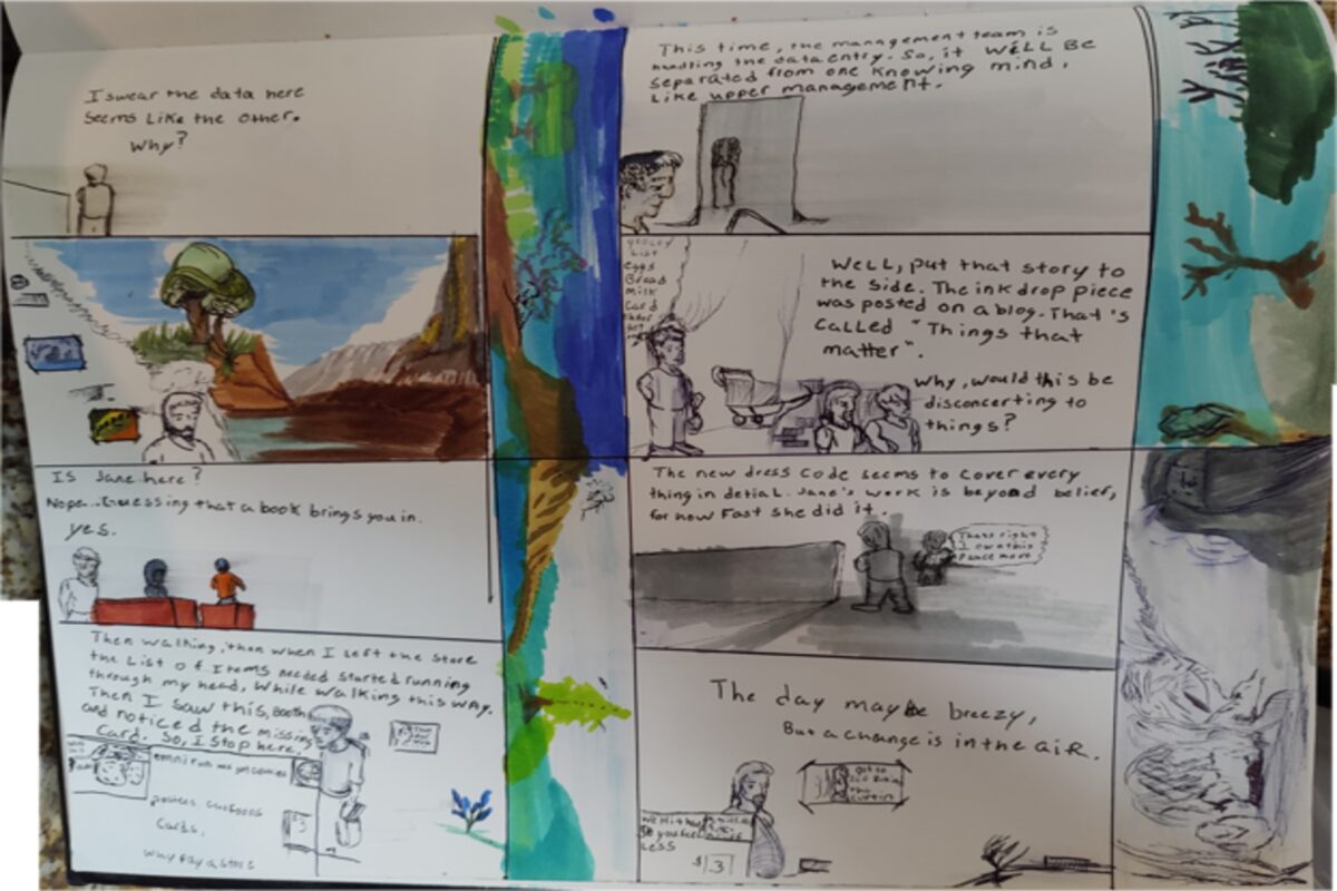 Comic entries of the away forward ink the path