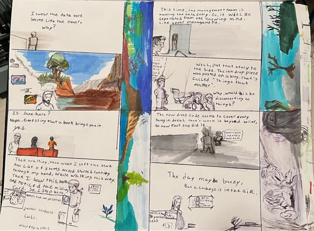 Comic entries of the away forward ink the path