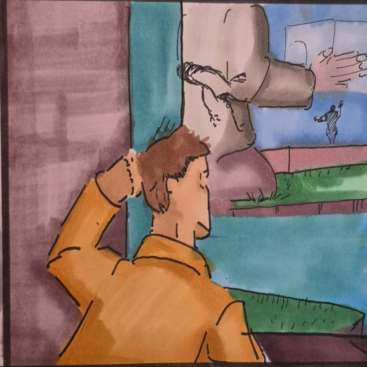 Inked Path: Black and White Twisting the Truth,  Amongst the frames, away-ink, comic art, comic strips, inkedpath, late to the party, puzzlement, Quibbles of the scribbles, the clone did it, used or not, webcomic