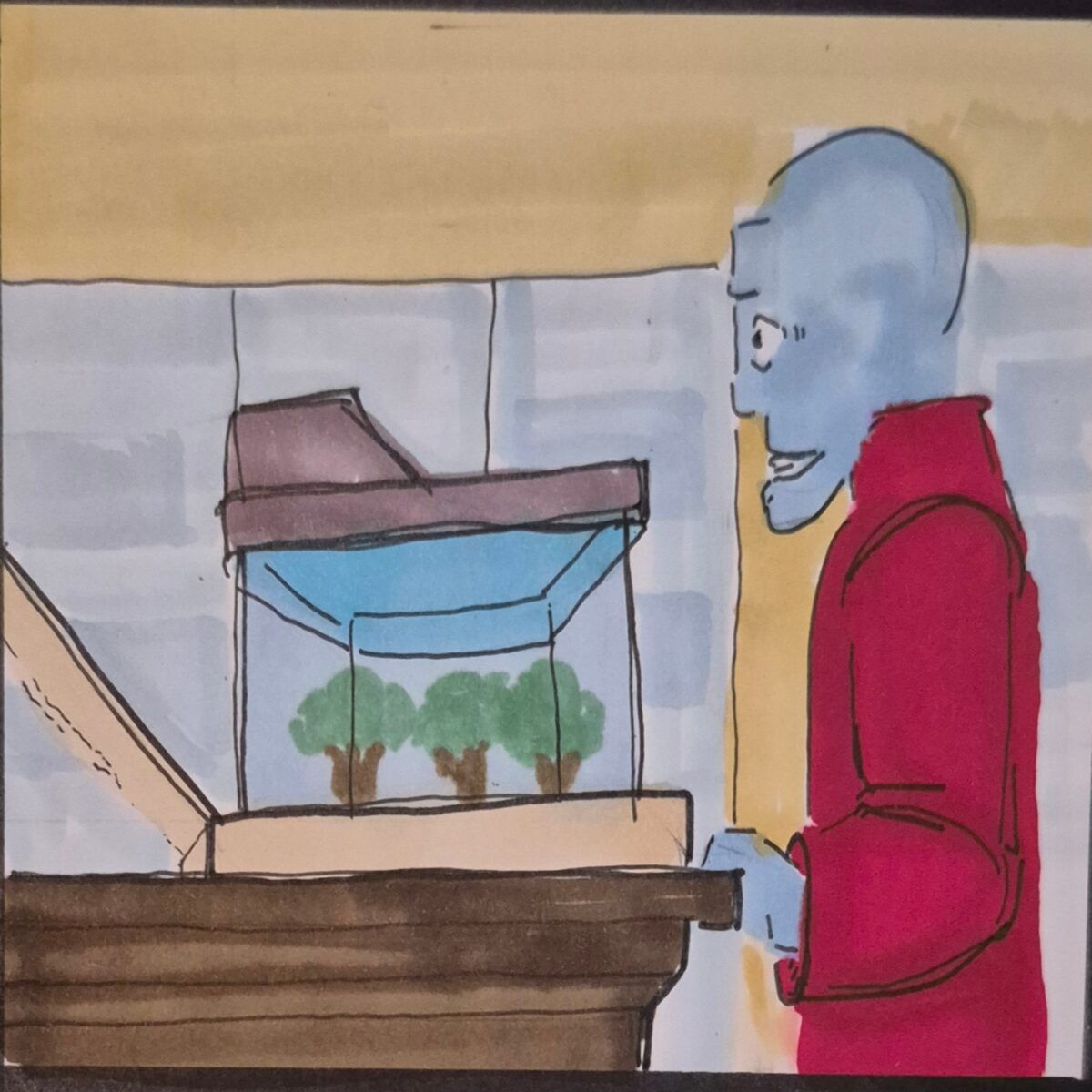 Inked Path: A flip over, see how it...,  Amongst the frames, away-ink, comic art, comic strips, inkedpath, late to the party, puzzlement, Quibbles of the scribbles, the clone did it, used or not, webcomic