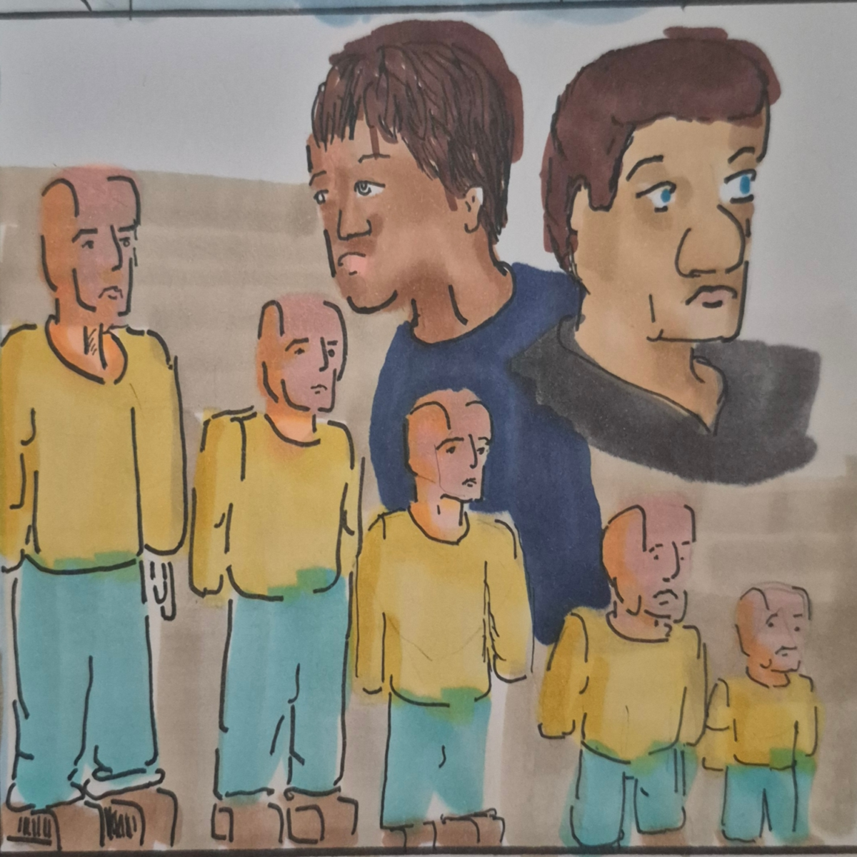 Inked path: Catalyzes without suppressibility,  Amongst the frames, away-ink, comic art, comic strips, inkedpath, late to the party, puzzlement, Quibbles of the scribbles, the clone did it, used or not, webcomic