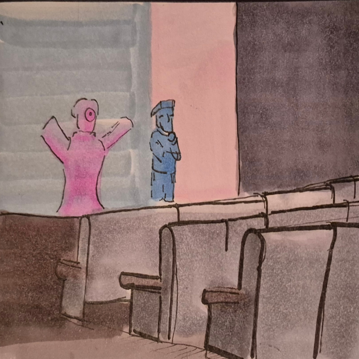 Inked Path: Appearance is adequate even when frightened.,  Amongst the frames, away-ink, comic art, comic strips, inkedpath, late to the party, puzzlement, Quibbles of the scribbles, the clone did it, used or not, webcomic