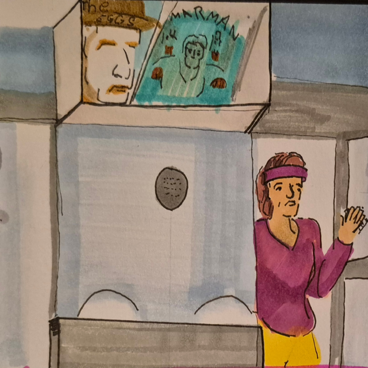 Inked Path: Appearance is adequate even when frightened.,  Amongst the frames, away-ink, comic art, comic strips, inkedpath, late to the party, puzzlement, Quibbles of the scribbles, the clone did it, used or not, webcomic