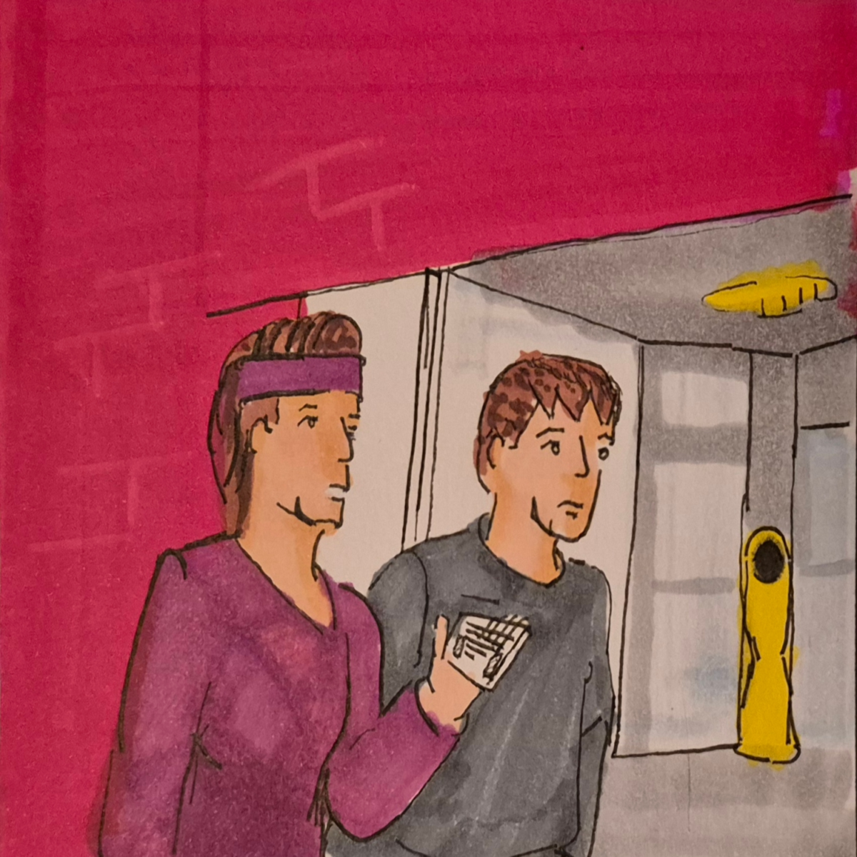 Inked Path: Appearance is adequate even when frightened.,  Amongst the frames, away-ink, comic art, comic strips, inkedpath, late to the party, puzzlement, Quibbles of the scribbles, the clone did it, used or not, webcomic