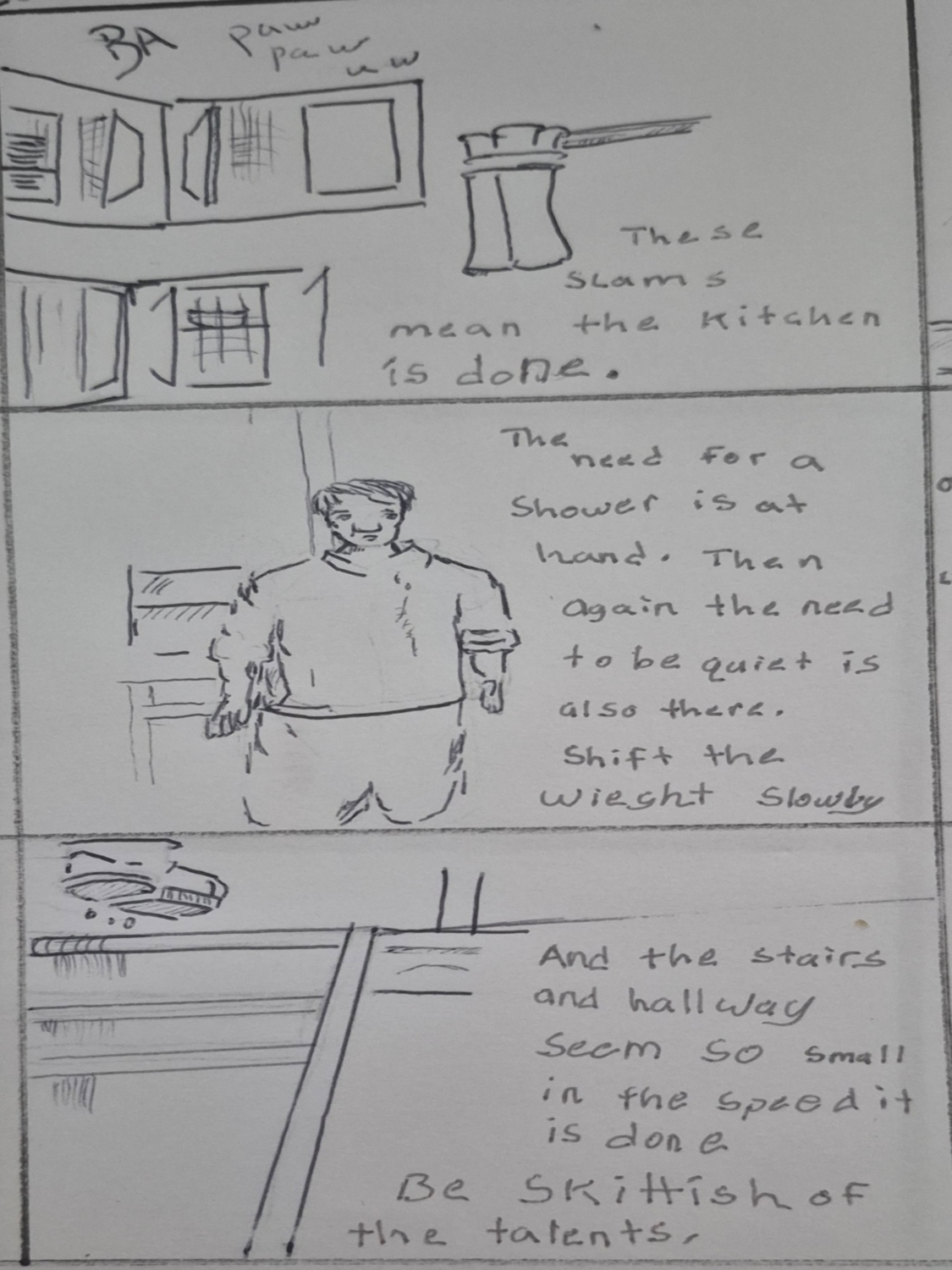 Inked Path: A flip over, see how it...,  Amongst the frames, away-ink, comic art, comic strips, inkedpath, late to the party, puzzlement, Quibbles of the scribbles, the clone did it, used or not, webcomic