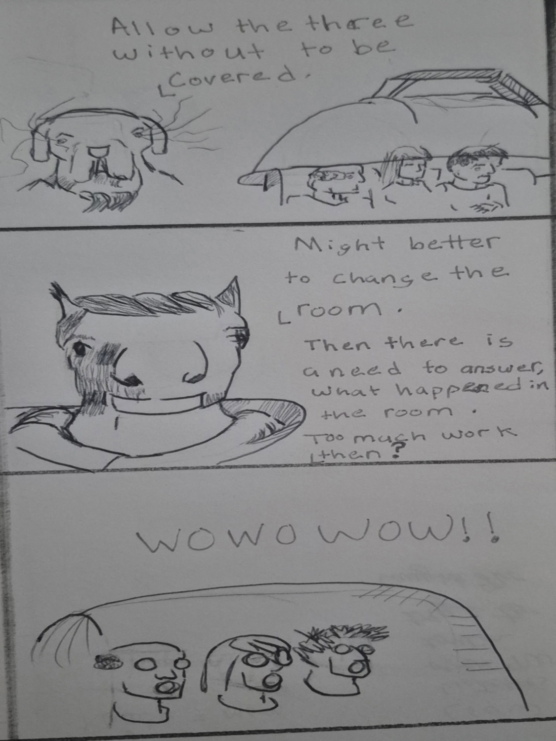 Inked path: Catalyzes without suppressibility,  Amongst the frames, away-ink, comic art, comic strips, inkedpath, late to the party, puzzlement, Quibbles of the scribbles, the clone did it, used or not, webcomic