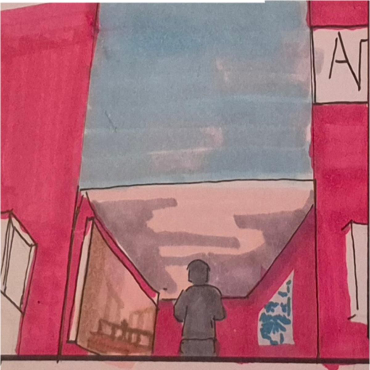 Inked Path: The stillness allows the drawing,  Amongst the frames, away-ink, comic art, comic strips, inkedpath, late to the party, puzzlement, Quibbles of the scribbles, the clone did it, used or not, webcomic