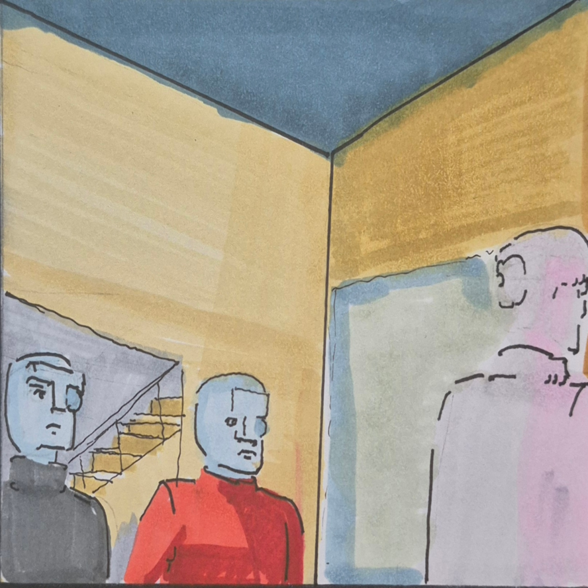 Inked Path: A cloning of old framing,  Amongst the frames, away-ink, comic art, comic strips, inkedpath, late to the party, puzzlement, Quibbles of the scribbles, the clone did it, used or not, webcomic