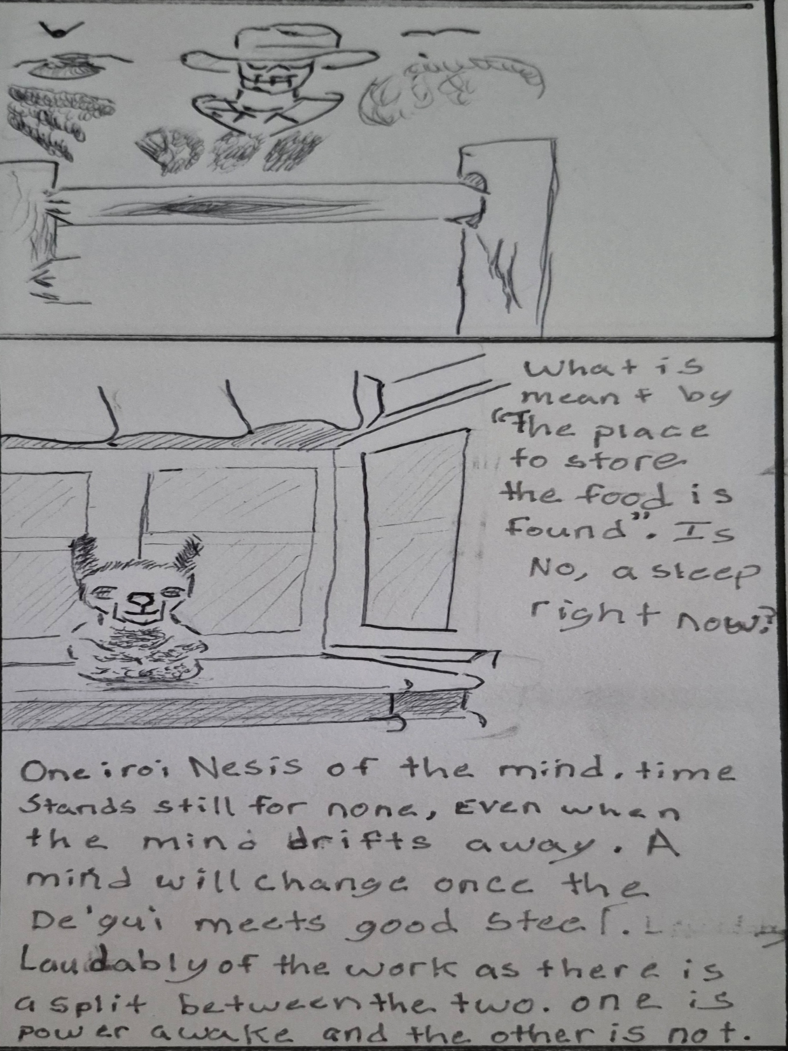 Inked Path: Appearance is adequate even when frightened.,  Amongst the frames, away-ink, comic art, comic strips, inkedpath, late to the party, puzzlement, Quibbles of the scribbles, the clone did it, used or not, webcomic