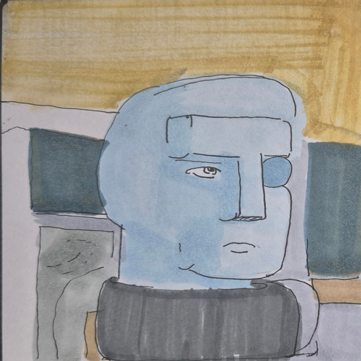 Inked Path: A cloning of old framing,  Amongst the frames, away-ink, comic art, comic strips, inkedpath, late to the party, puzzlement, Quibbles of the scribbles, the clone did it, used or not, webcomic