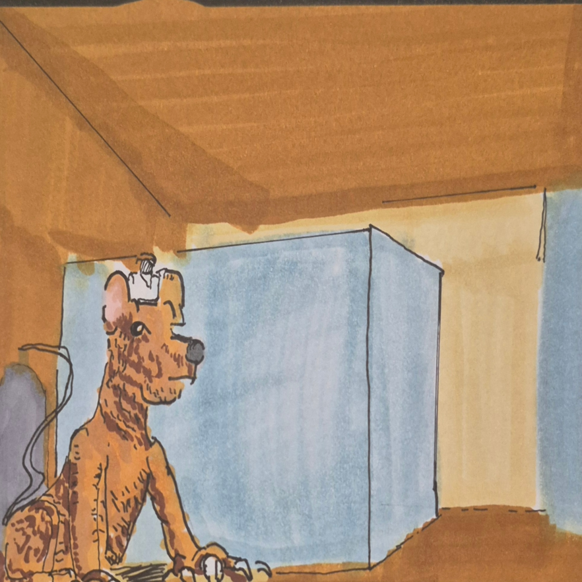 Inked Path: A cloning of old framing,  Amongst the frames, away-ink, comic art, comic strips, inkedpath, late to the party, puzzlement, Quibbles of the scribbles, the clone did it, used or not, webcomic