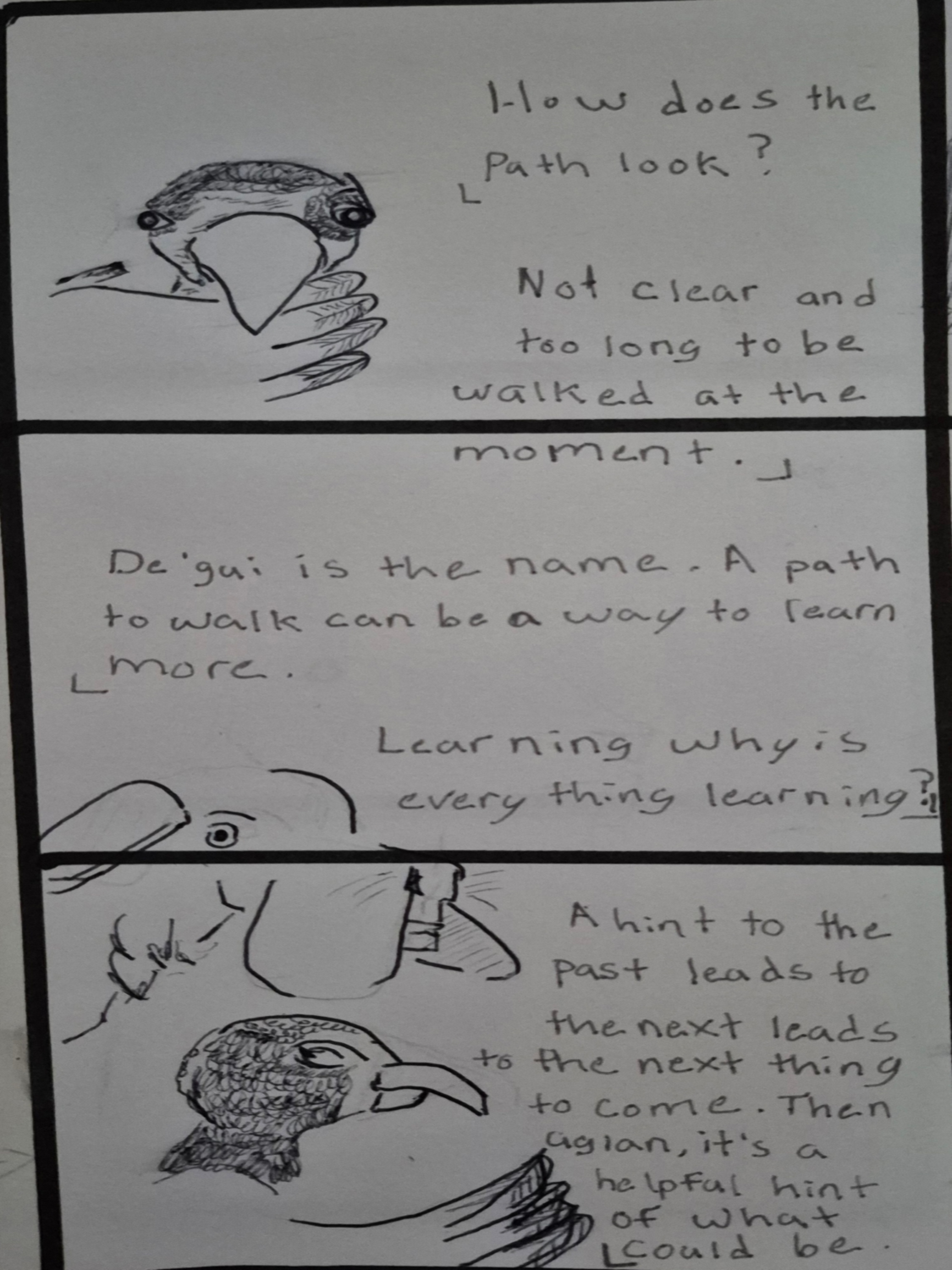 Inked Path: Imagination and Storytelling as Unifying Elements, comic art, comic strips, inkedpath, late to the party, puzzlement, Quibbles of the scribbles, the clone did it, used or not, webcomic.