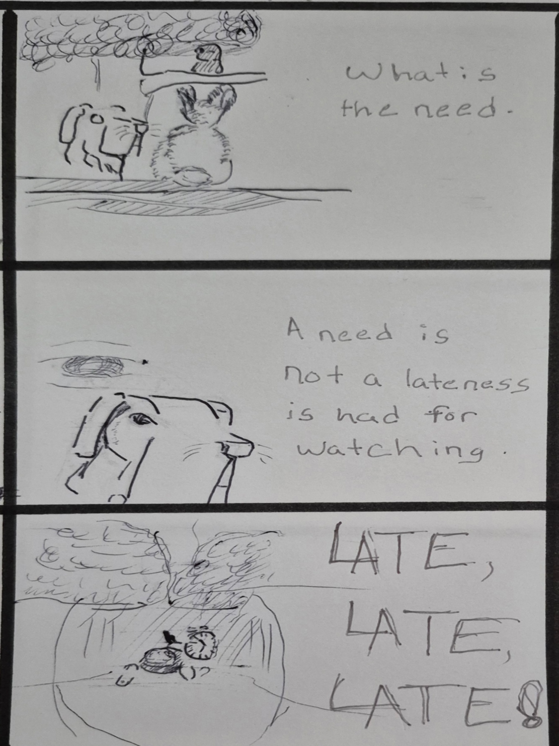 Inked Path: A Bad Bunny Super Dancing Clone, comic art, comic strips, inkedpath, late to the party, puzzlement, Quibbles of the scribbles, the clone did it, used or not, webcomic.